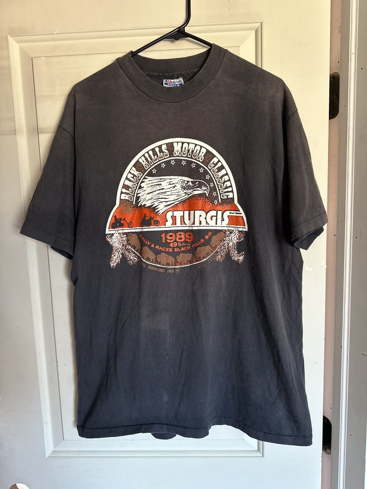Harley Davidson × Vintage 1989 Sturgis Motorcycle Rally tee Size US XL / EU 56 / 4 - 1 Thumbnail