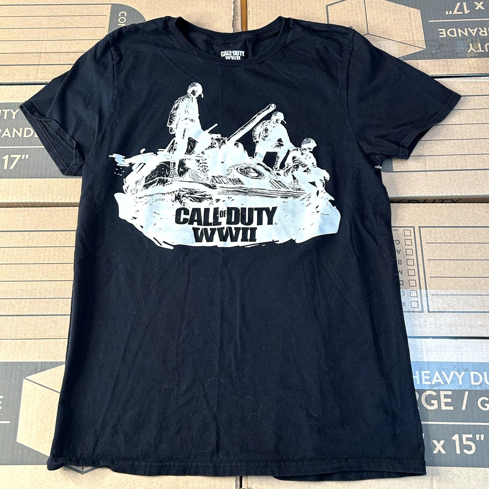 Vintage Modern COD WW2 Black T-Shirt Medium Size US M / EU 48-50 / 2 - 1 Thumbnail
