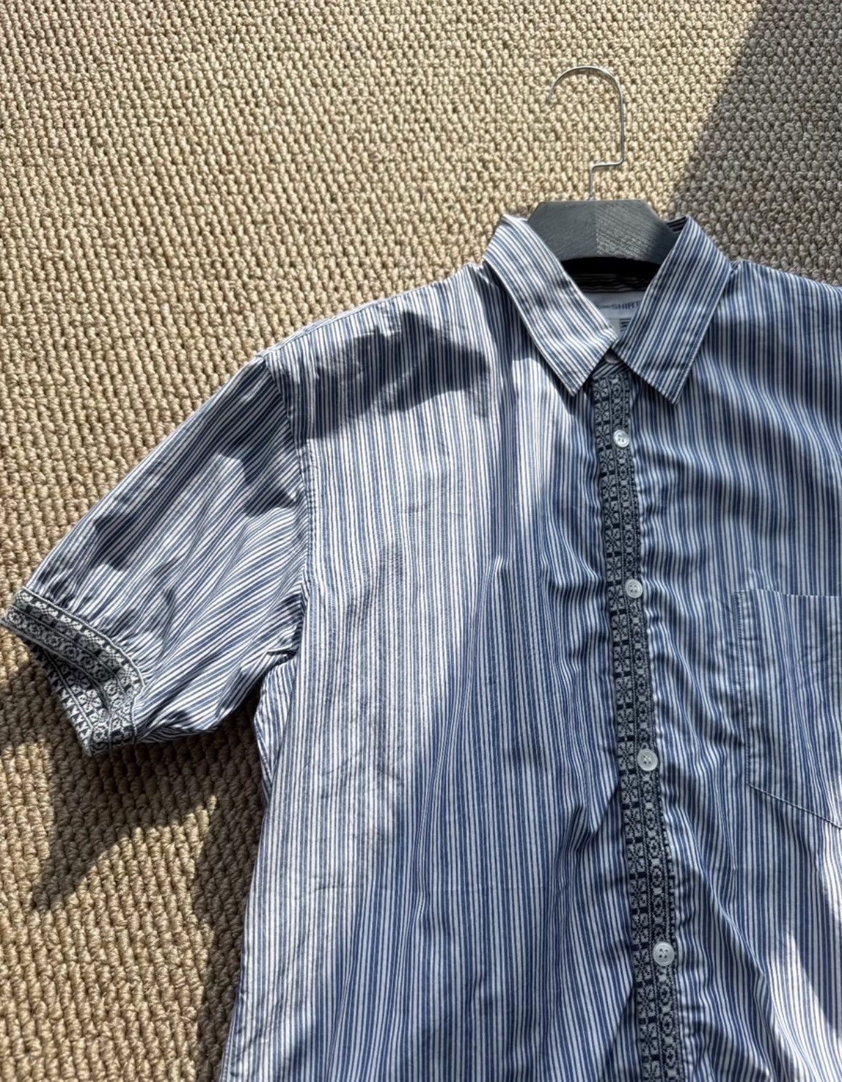 Comme des Garcons COMME des GARÇONS Striped Ethnic Short Sleeve Shirt K23 Size US S / EU 44-46 / 1 - 2 Thumbnail