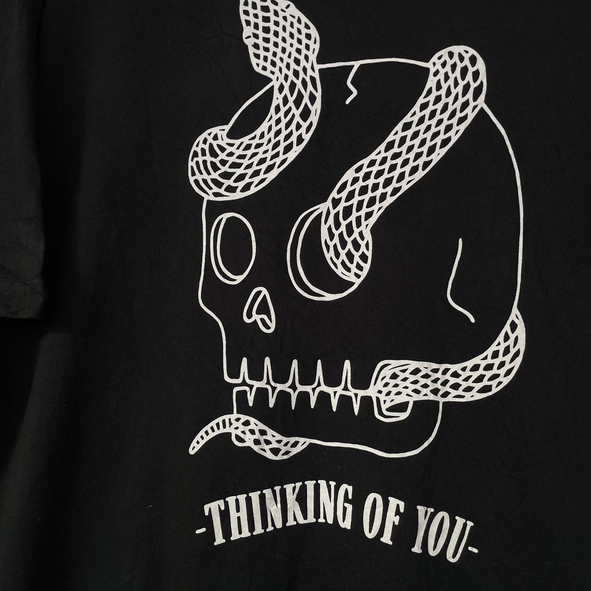 Affliction H&M Snake Skulls Thinking Of You Oversized T Shirt Size US XL / EU 56 / 4 - 2 Thumbnail
