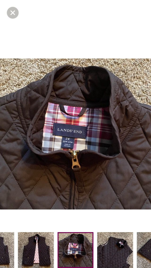 Lands' End Lands End Woman’s Brown Quilted Best 2X Size XXL / US 16-18 / IT 52-54 - 12 Thumbnail