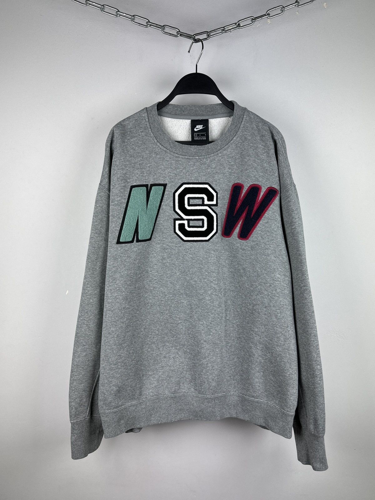 Nike × Vintage Nike NSW Big Logo Crewneck Sweatshirt Men’s L Size US L / EU 52-54 / 3 - 1 Thumbnail