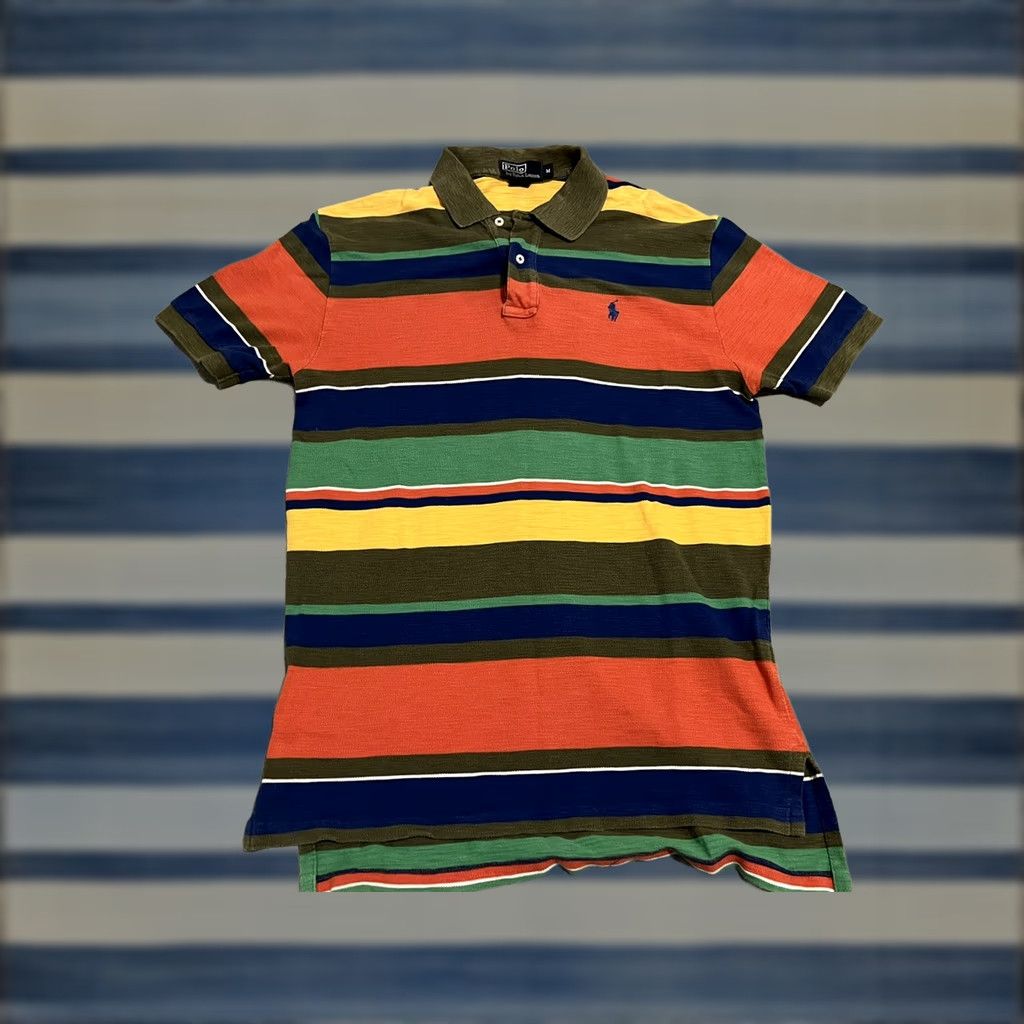 Ralph Lauren Ralph Lauren Polo Shirt Short Sleeve Striped Pony Mens Medium Multicolor Cotton Polo Shirt Mens Size US M / EU 48-50 / 2 - 1 Thumbnail