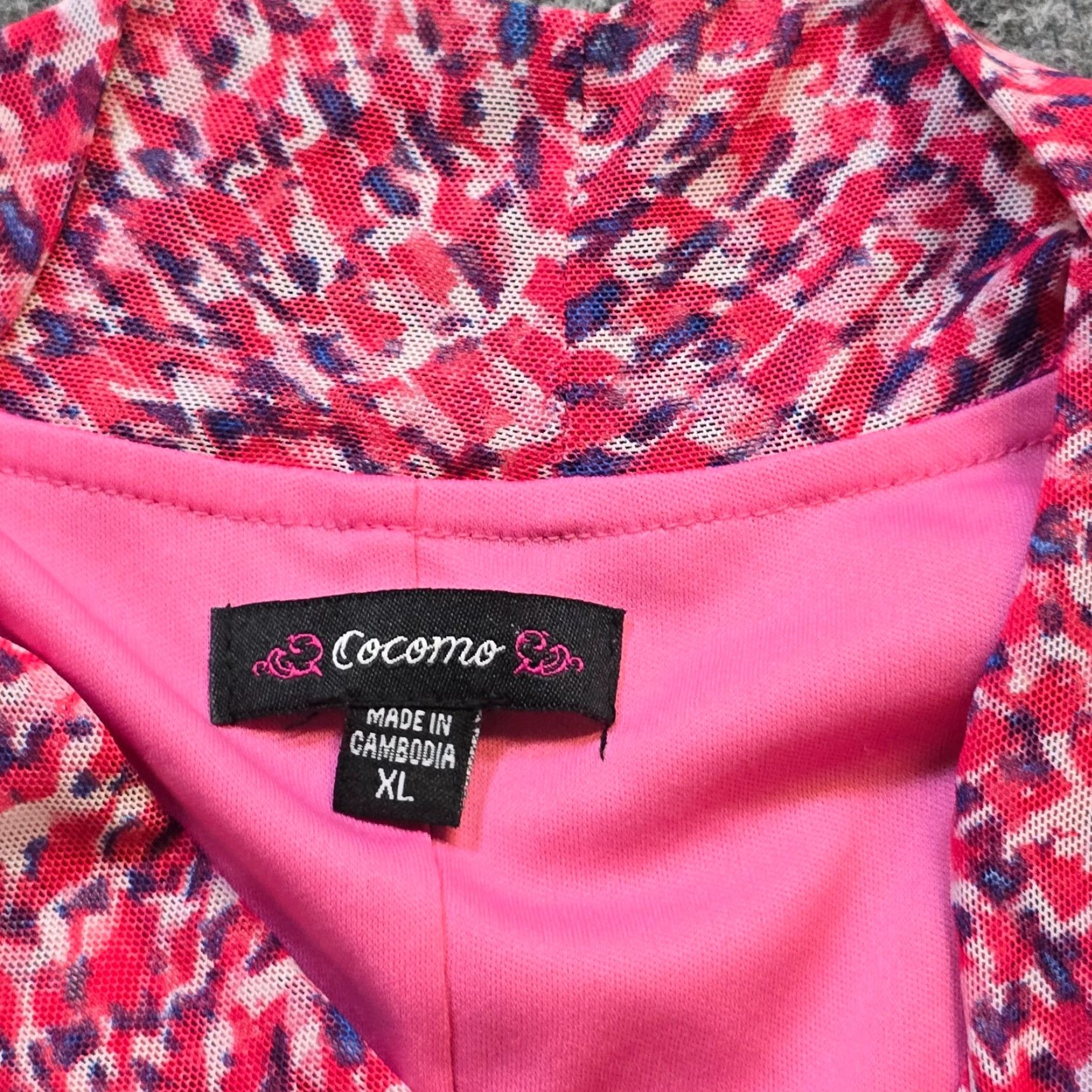 Pinko Cocomo Top Blouse Womens XL Pink Neck Tie Stretch Lined Casual Career Sheer Sleeves Voting? Size XL / US 12-14 / IT 48-50 - 3 Thumbnail