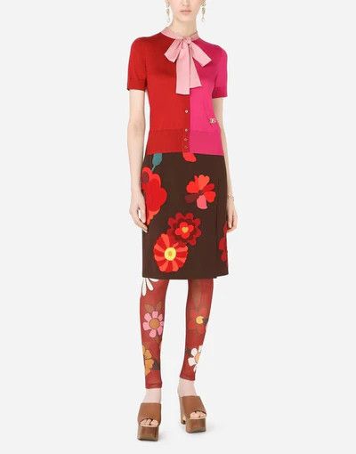 Dolce & Gabbana o1y0925 Midi Skirt in Chocolate Brown Size 30" / US 8 / IT 44 - 4 Thumbnail