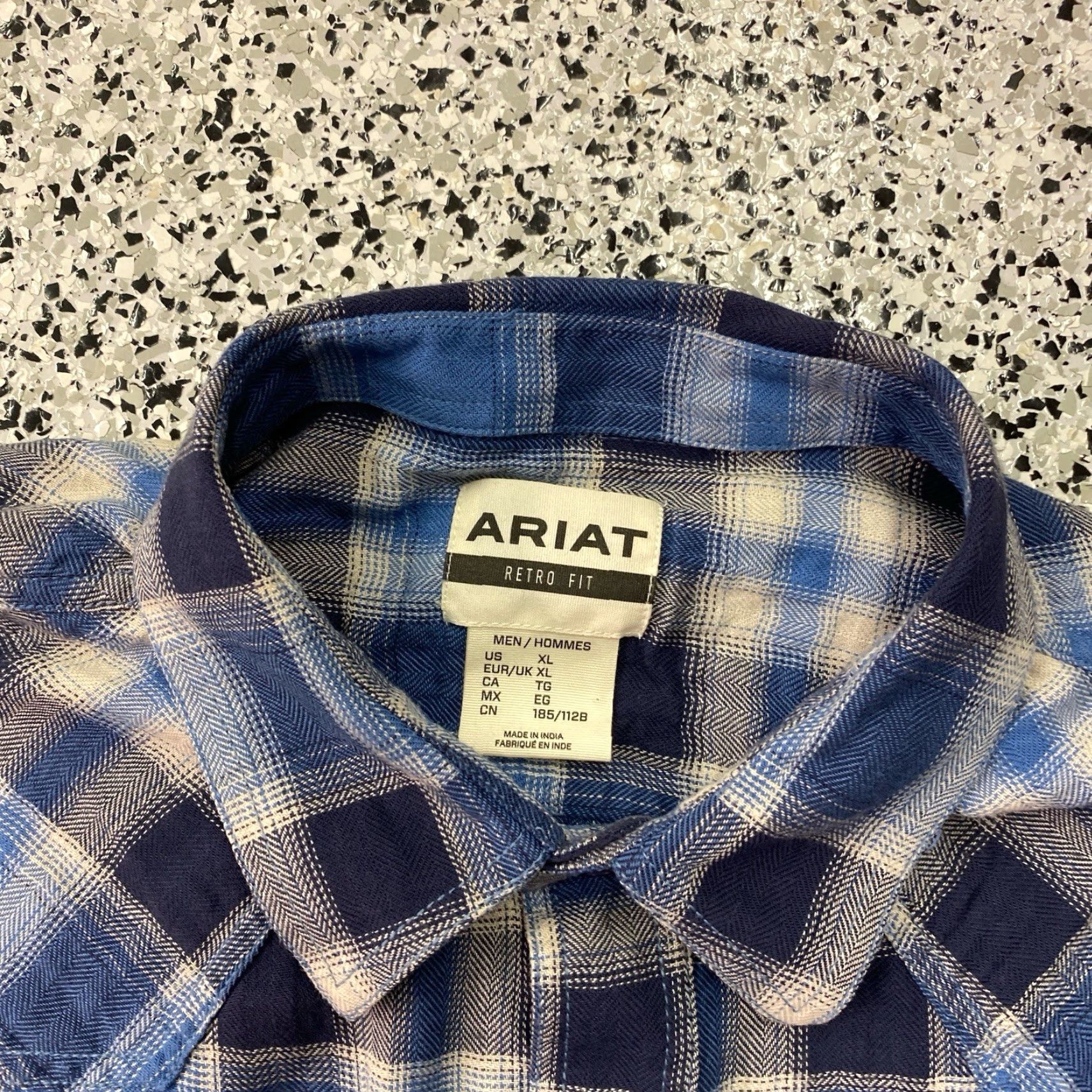 Ariat Ariat Pearl Snap Retro Fit Shirt Men XL Plaid Western Long Sleeve Cotton Flannel Size US XL / EU 56 / 4 - 2 Thumbnail
