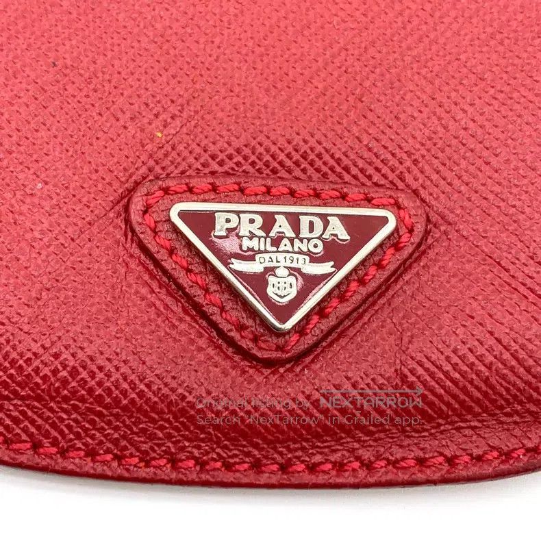 Prada Prada Red triangle logo mobile phone bag Size ONE SIZE - 6 Thumbnail