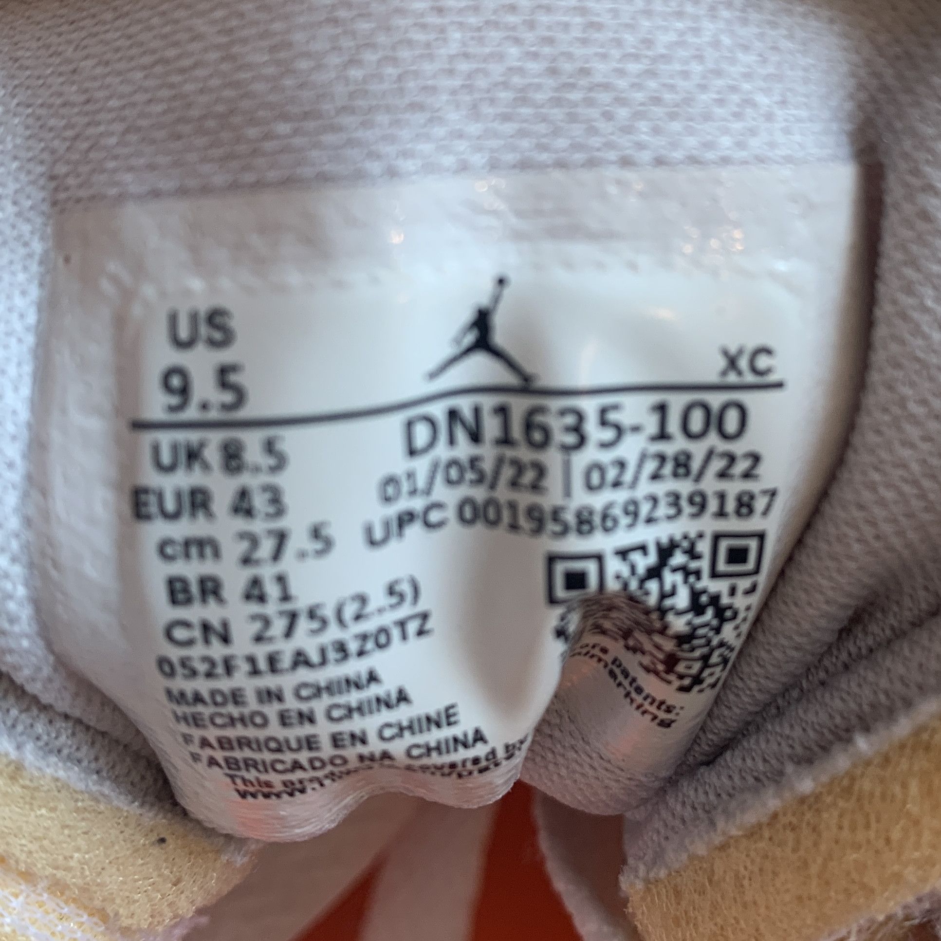 Nike Jordan 1 Low SE Craft White and Phantom DN1635-100 Size US 9.5 / EU 42-43 - 8 Thumbnail