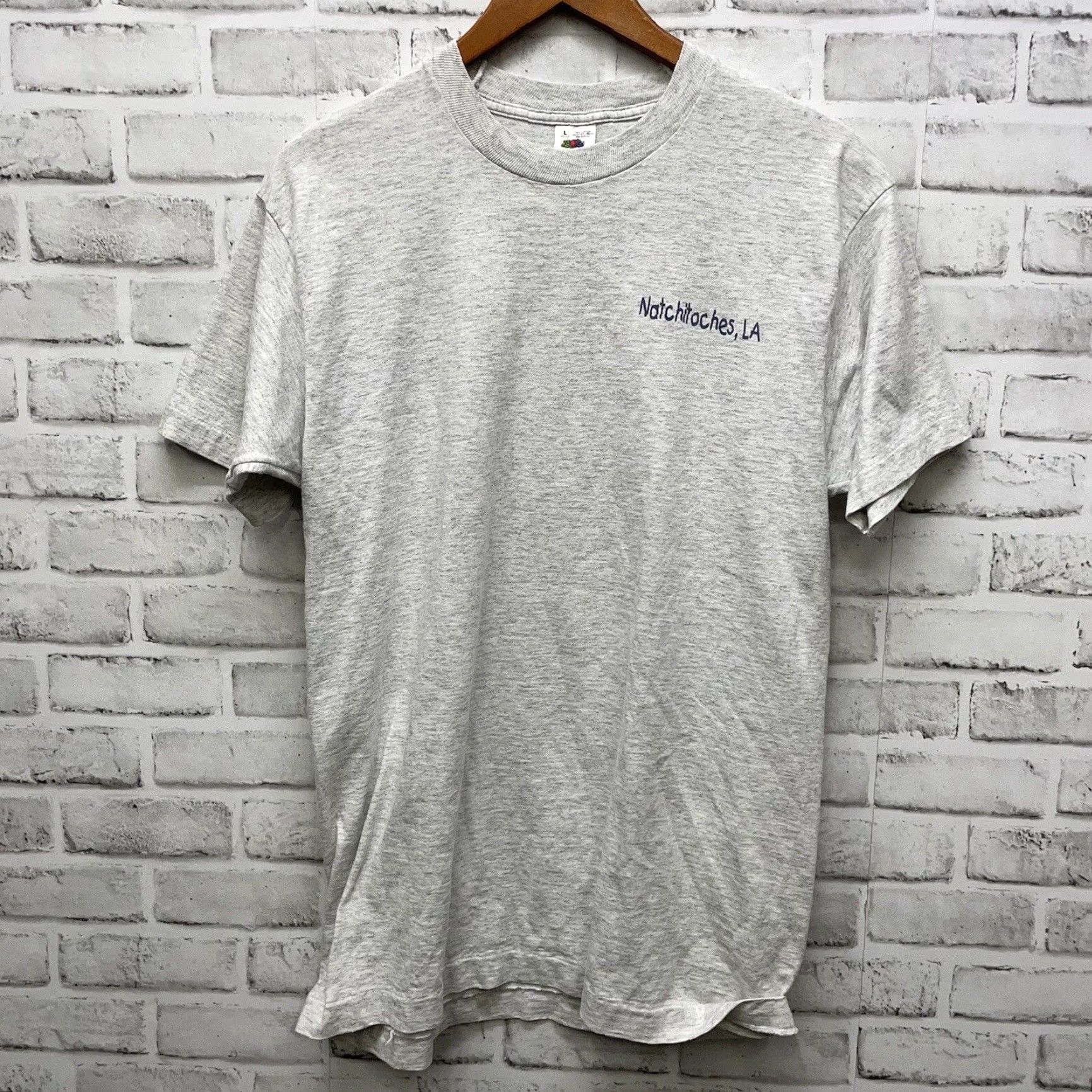 Fruit Of The Loom VINTAGE Fruit of the Loom Gray Dog Graphic Tee Single Stitch Men’s Size L Size US L / EU 52-54 / 3 - 2 Thumbnail