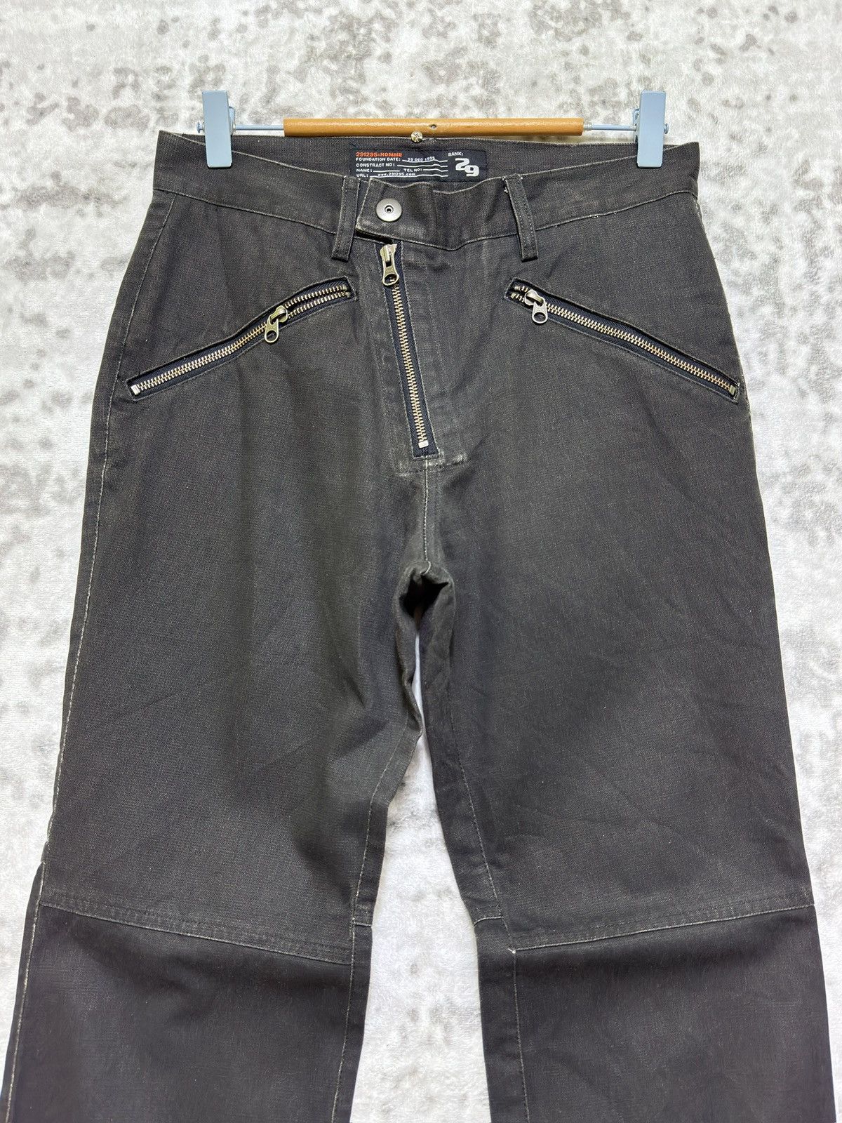 291295=Homme 291295=HOMME Asymmetric Zip Denim Pants Archive Japan Size US 29 - 3 Thumbnail
