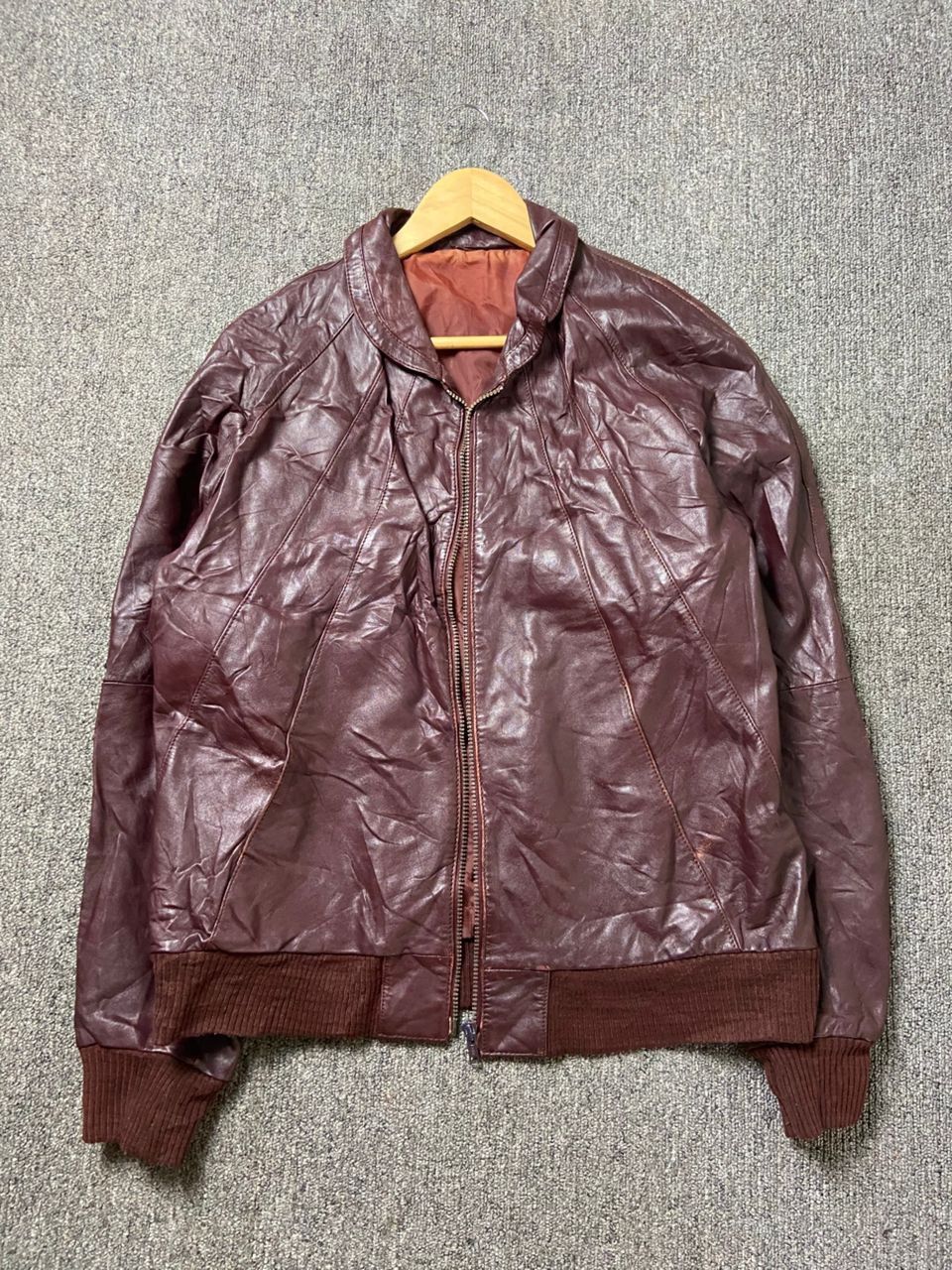 Japanese Brand ECHTES LEDER Bomber Style Leather Jacket (197) Size US XS / EU 42 / 0 - 1 Thumbnail