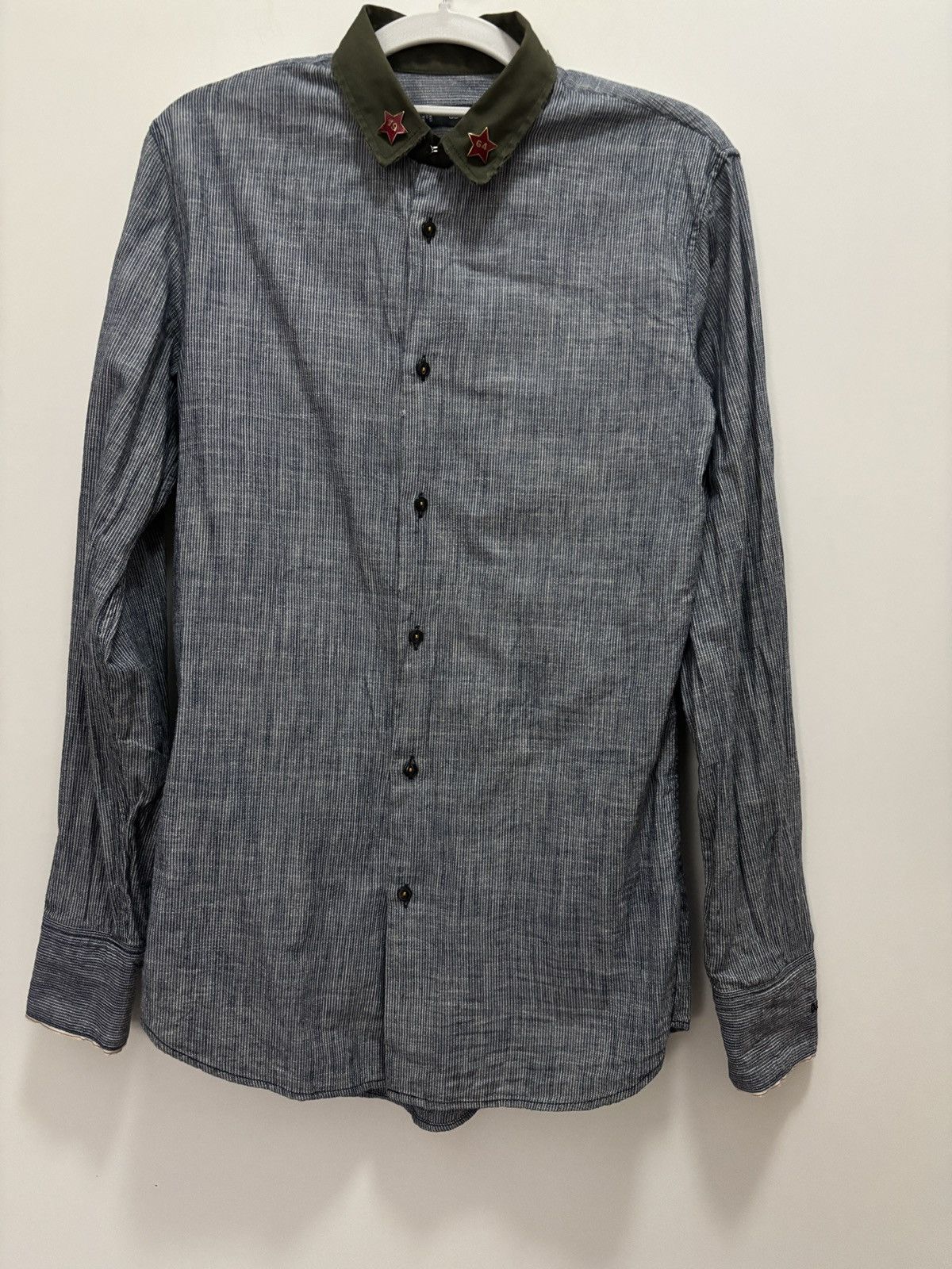 Dsquared2 DSQUARED2 blue distressed striped shirt Size US S / EU 44-46 / 1 - 2 Thumbnail