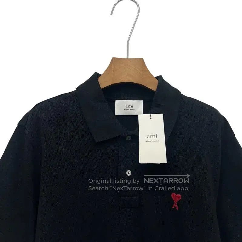 AMI AMI Women's Black Polo Shirt . Size XL / US 12-14 / IT 48-50 - 2 Thumbnail