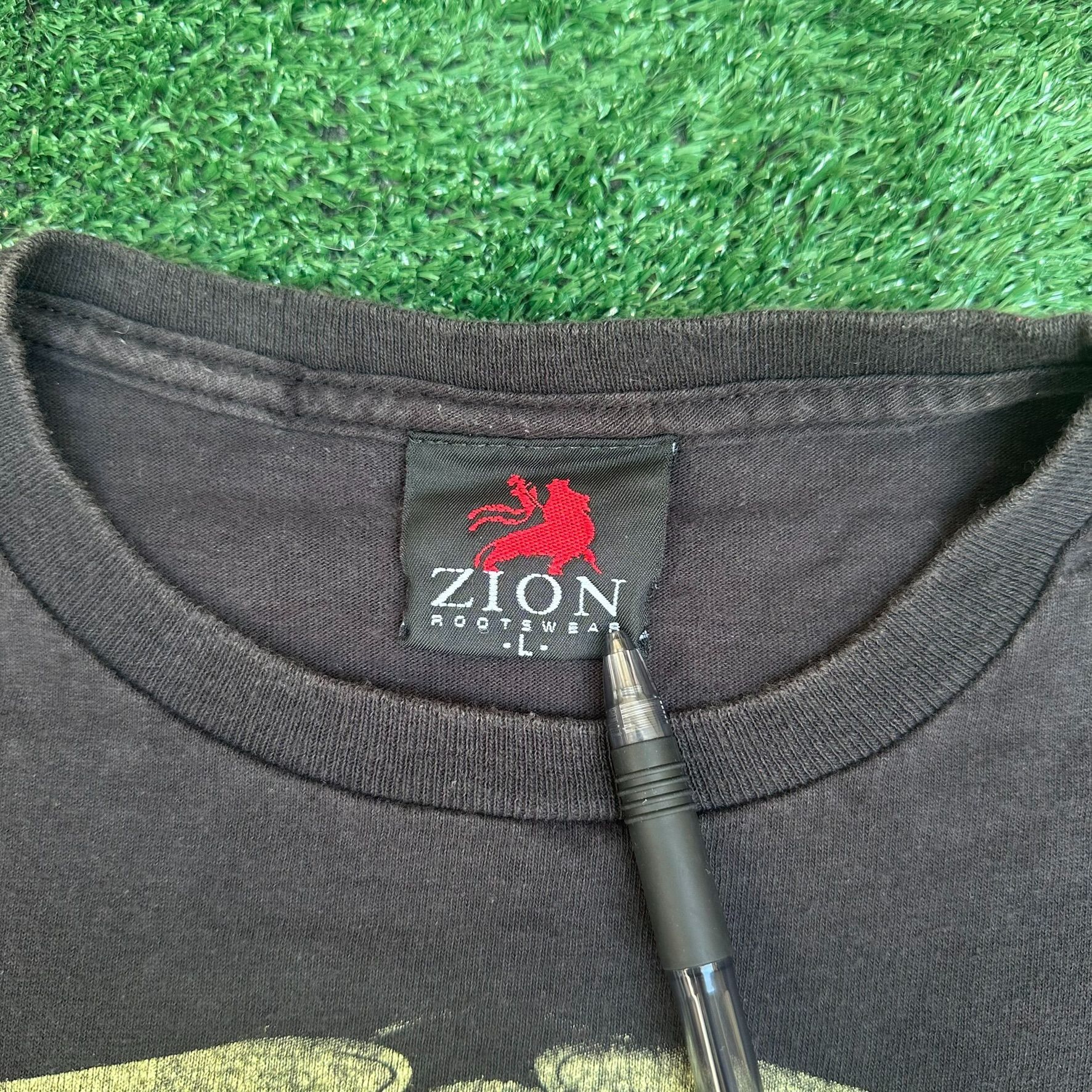 Zion Rootswear Vintage Y2K Zion Rootswear Johnny Cash Rebel T-Shirt Black L Size US L / EU 52-54 / 3 - 3 Thumbnail