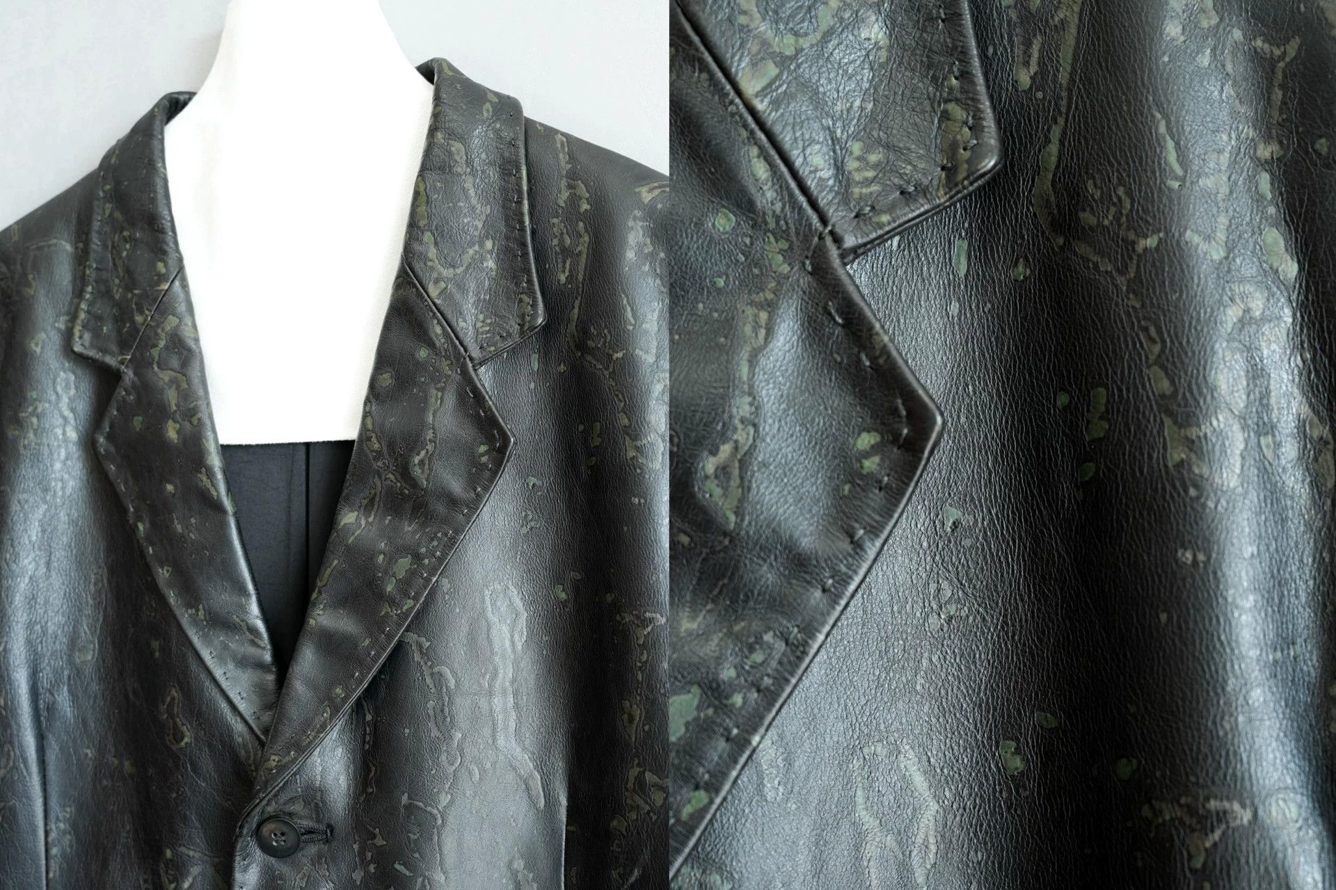 Yohji Yamamoto Yohji Yamamoto 00AW Aoyama Store Embossed Leather Jkt S2 Size US M / EU 48-50 / 2 - 5 Thumbnail