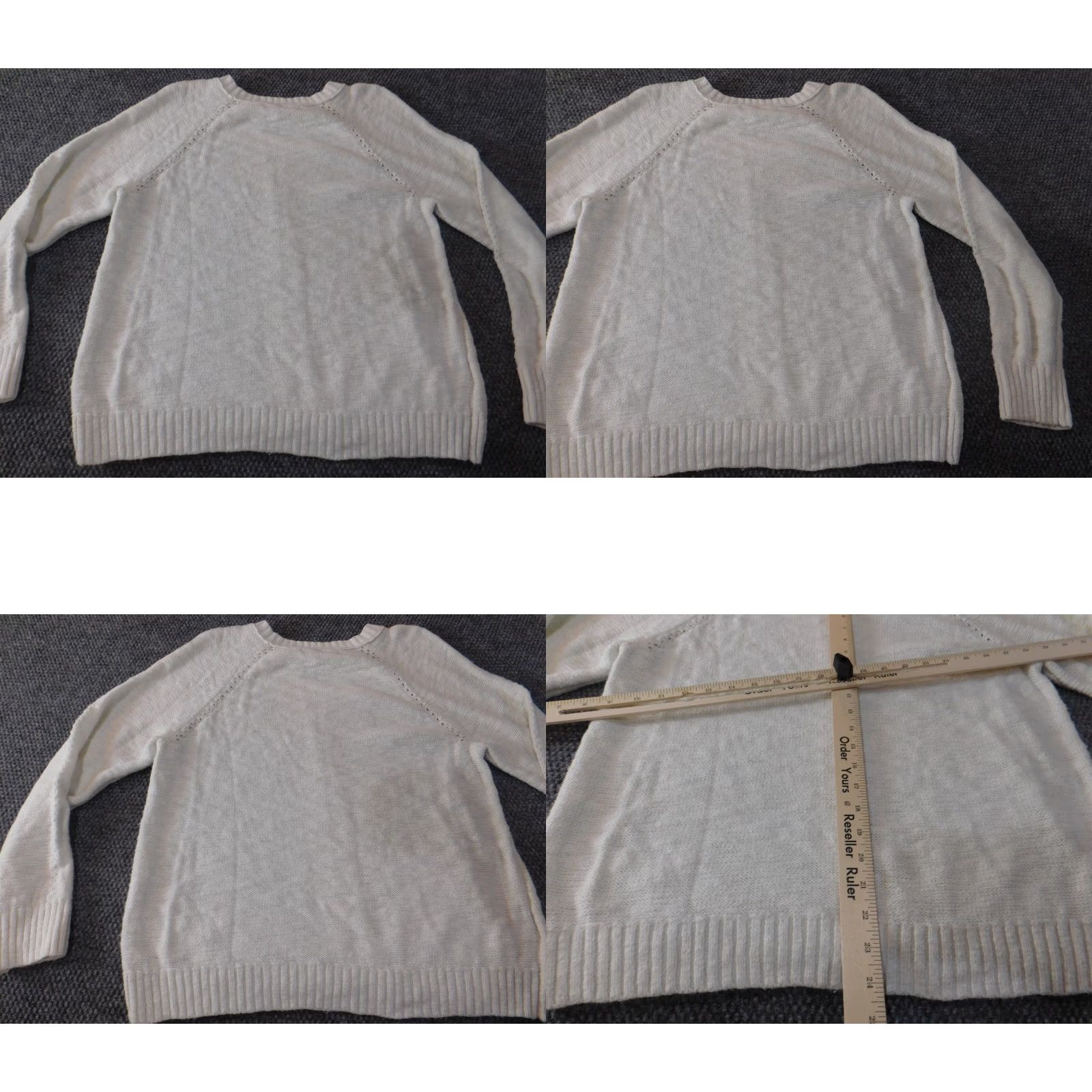 Loft LOFT White Crewneck Pullover Sweater XL Women Knit Acrylic Cotton Modern Rib Knit Casual Pullover Size XL / US 12-14 / IT 48-50 - 8 Thumbnail