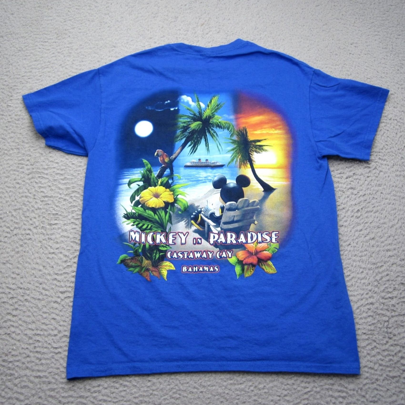 Disney Disney Shirt Mens Medium Blue Mickey Bahamas Disney Cruz Line Crew Short Sleeve Size US M / EU 48-50 / 2 - 2 Thumbnail