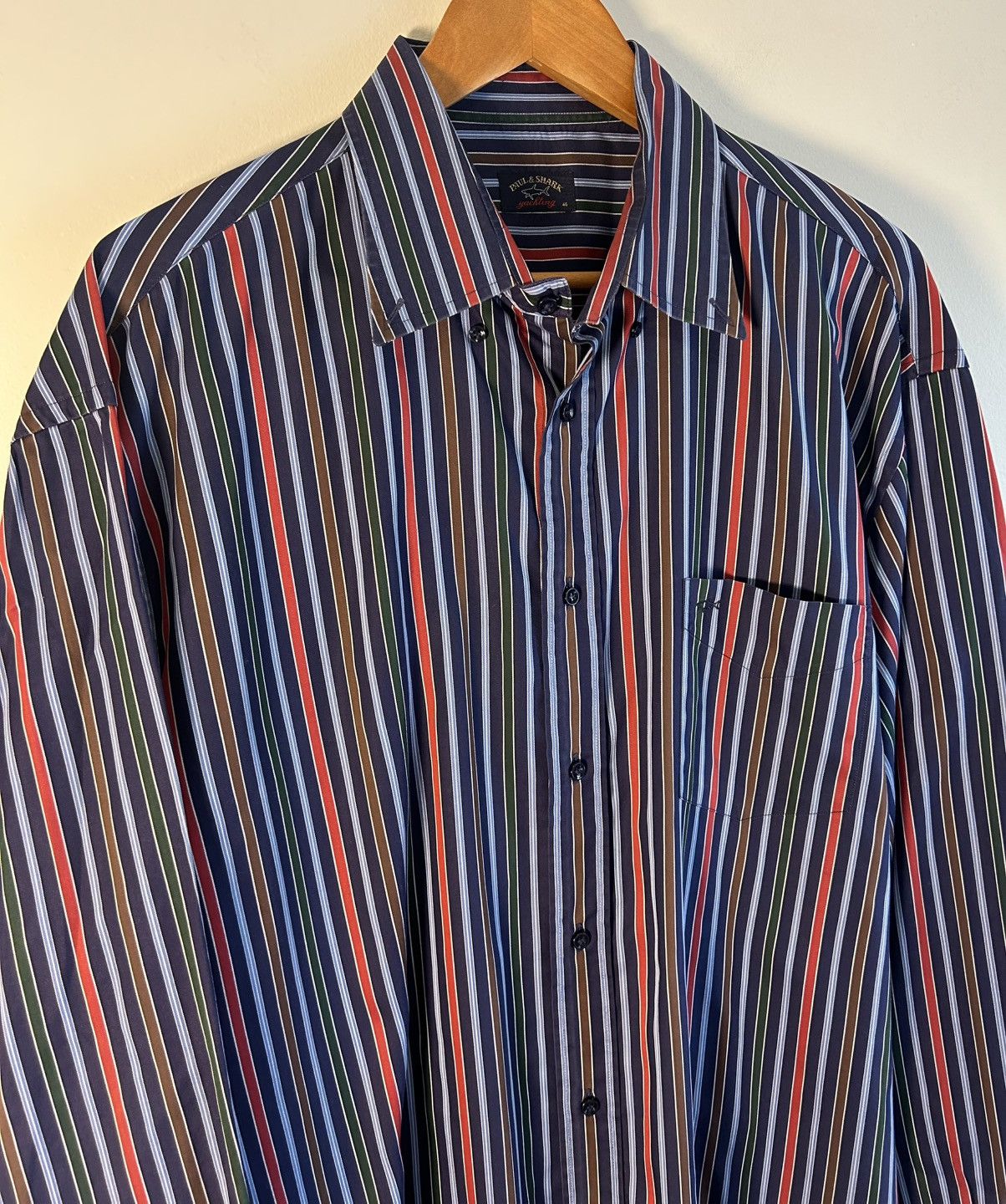 Paul & Shark Paul & Shark Yachting Multicolored Stripes Button Down Shirt Size 46R - 5 Thumbnail