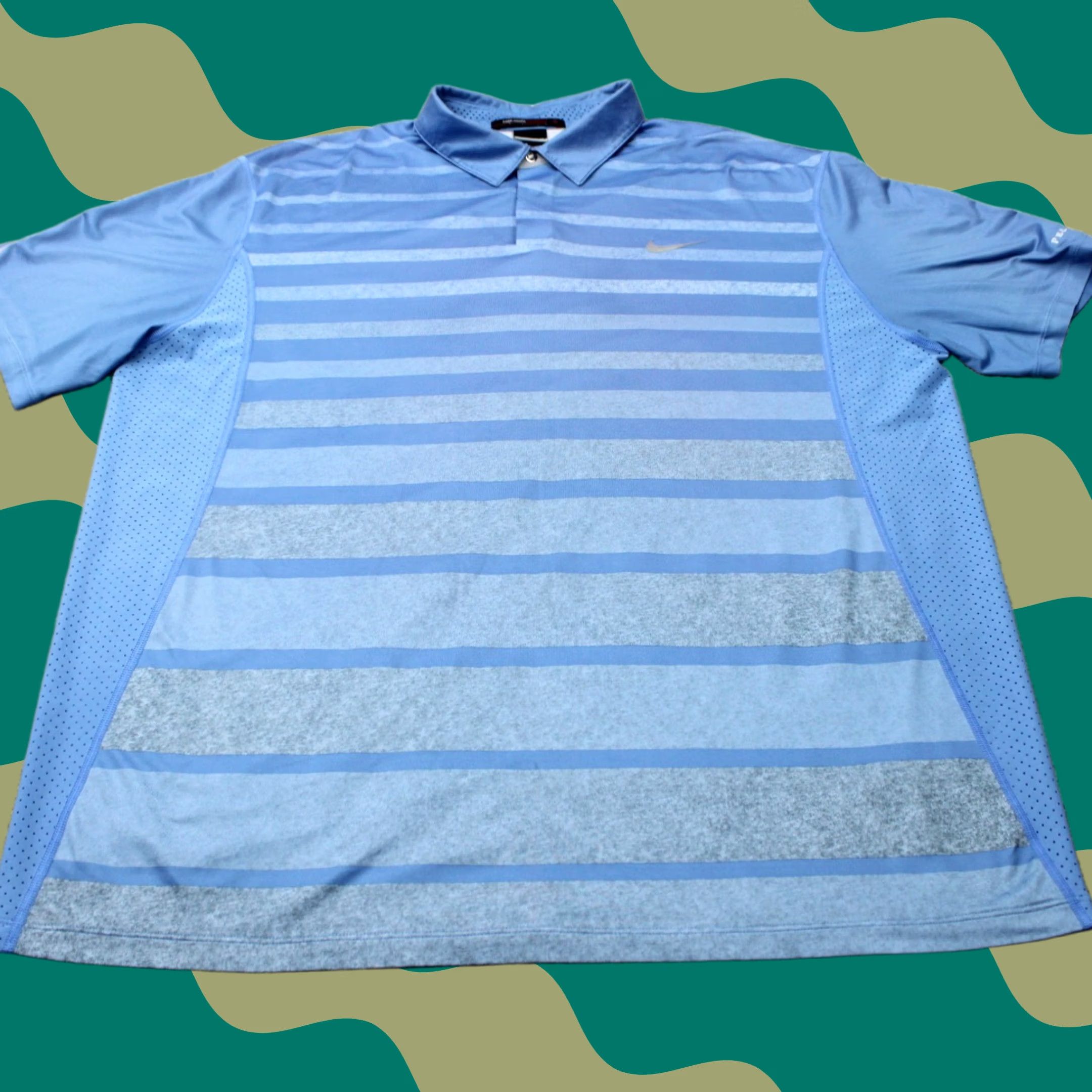 Nike Nike Tiger Woods Polo Shirt Mens XL Blue Dri-Fit Stretch Golf Short Sleeve Size US XL / EU 56 / 4 - 1 Thumbnail