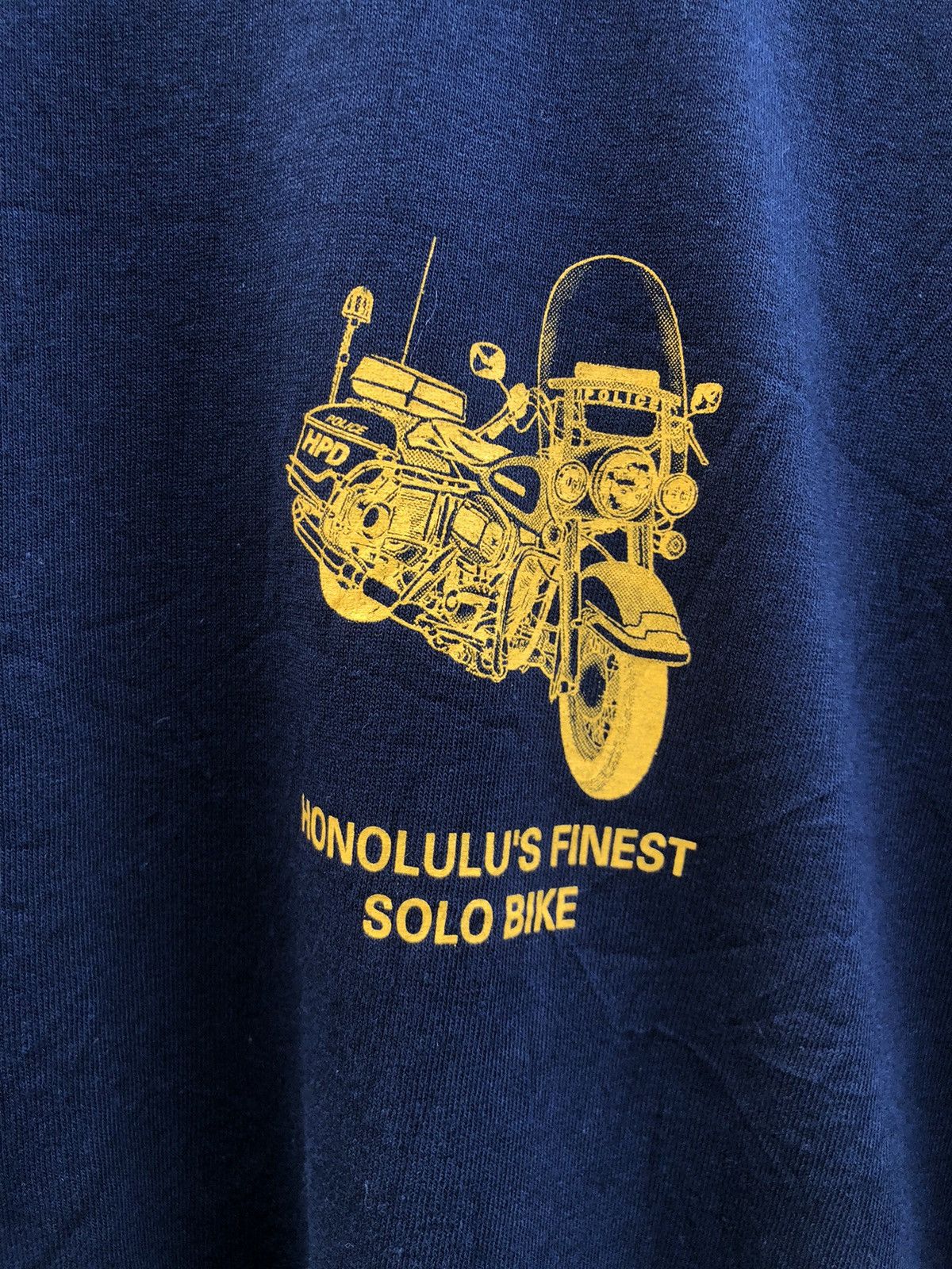Harley Davidson × Vintage 2000s Vintage Honolulu Finest Bike Police Tshirt Size US L / EU 52-54 / 3 - 5 Thumbnail