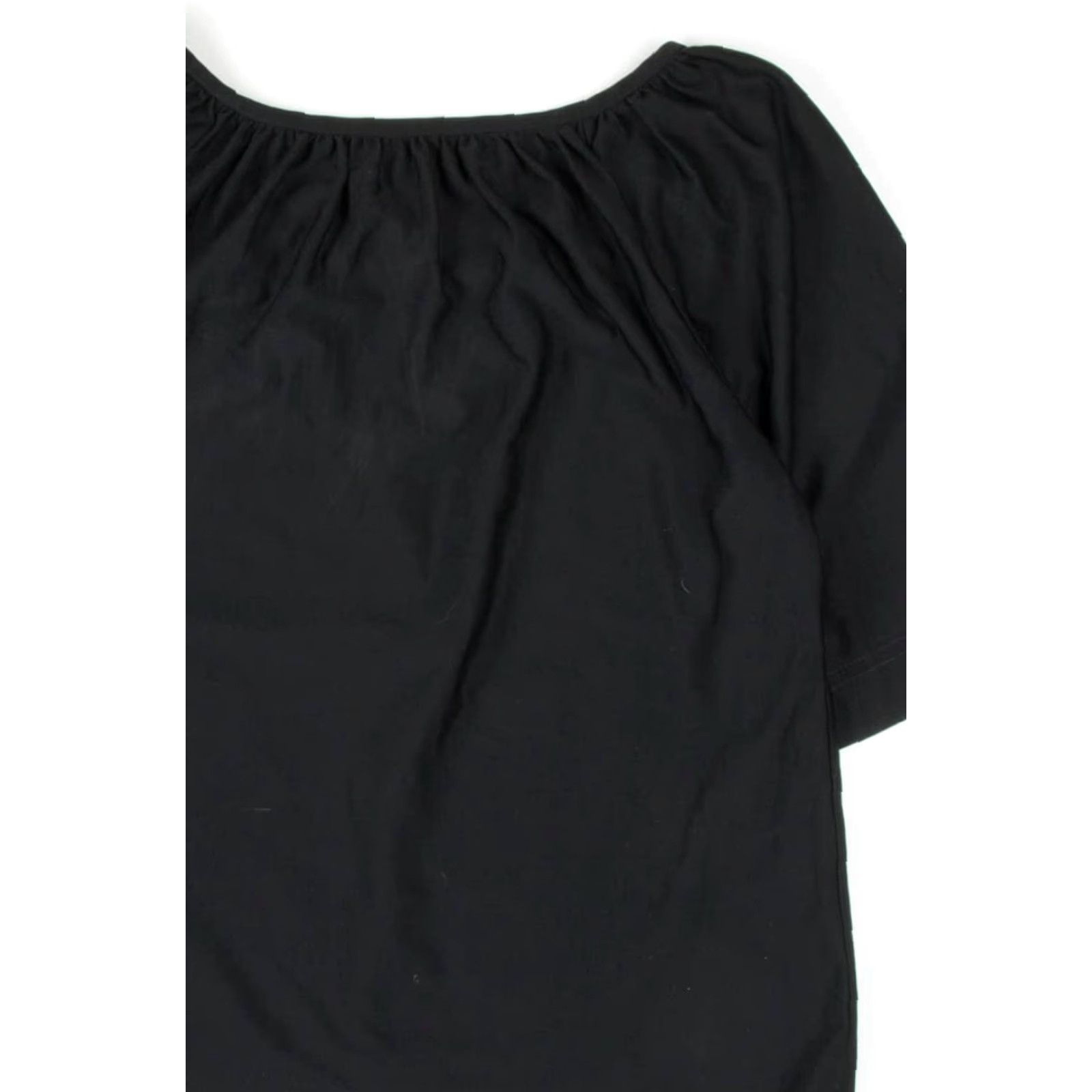 Lee VINTAGE Lee Mar Black Peasant Top X-Large Boho Blouse Size XL / US 12-14 / IT 48-50 - 2 Thumbnail