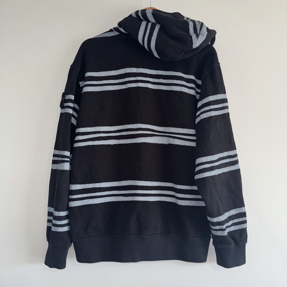 Stone Island × Supreme Supreme Stone Island “Warped Stripe” Pullover Hoodie Size US M / EU 48-50 / 2 - 4 Thumbnail