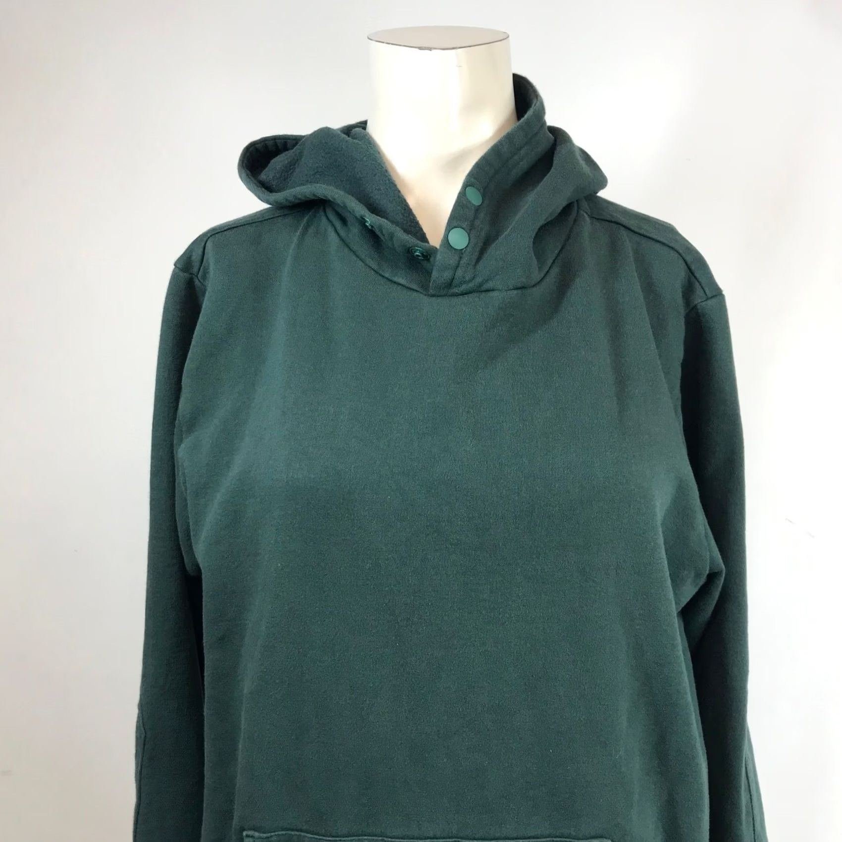 Vintage Dovetail Workwear Hoodie Womens S Green Tough As The Work Snap Neck Pullover Hooded Sweatshirt Size S / US 4 / IT 40 - 2 Thumbnail