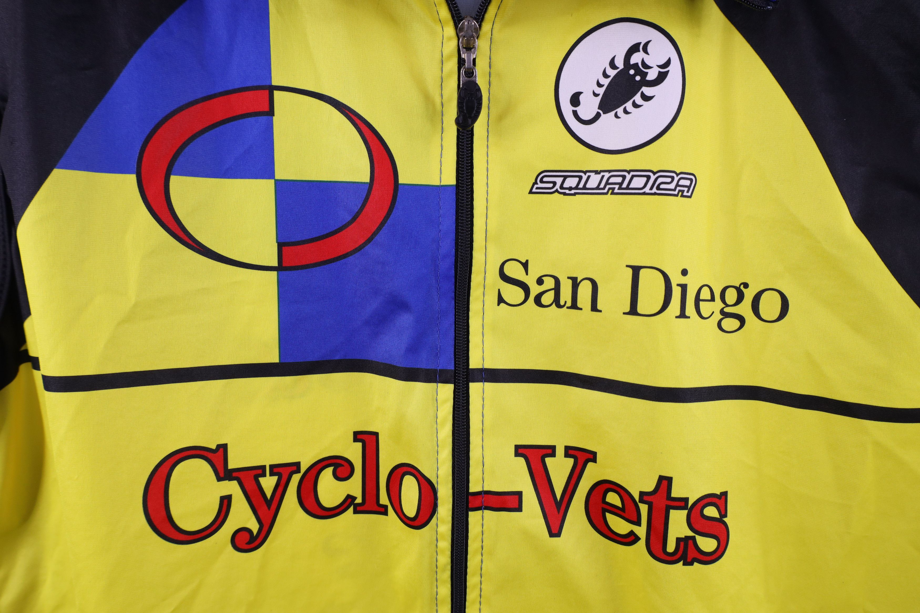 Vintage Squadra Team Division Cycle-Vets Full Zip Cycling Jersey USA Size US XL / EU 56 / 4 - 4 Thumbnail