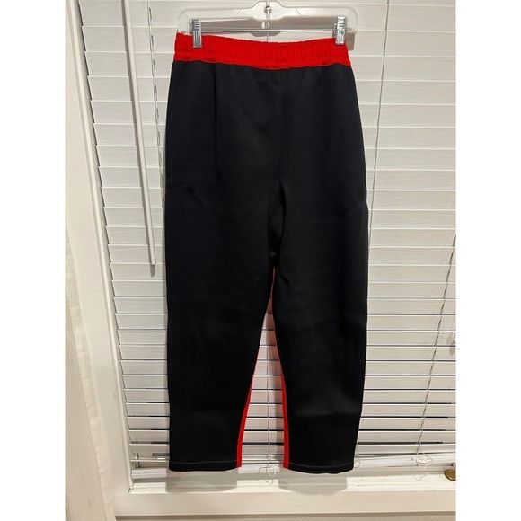 Burberry Mens Track Pants Bright Red Side Stripe Casual Jogg