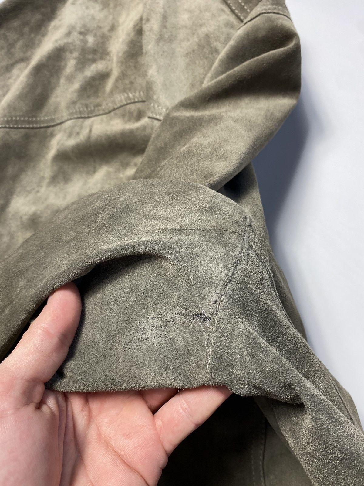 Allsaints Allsaints Crawley Calf Suede Biker Leather Jacket Size US XL / EU 56 / 4 - 19 Thumbnail