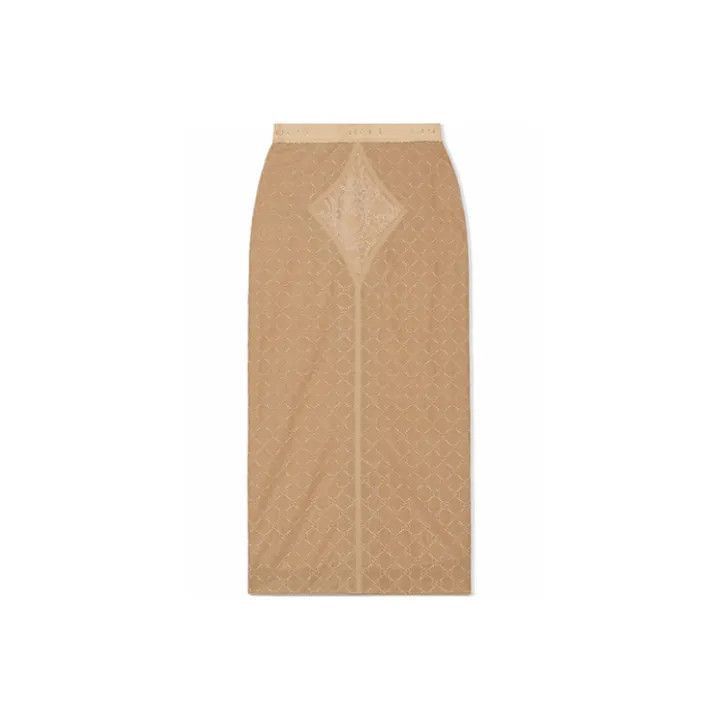 Gucci Gucci Gucci Brown High-Waisted Embroidered Midi Skirt -250 Size US 26 / EU 42 - 1 Thumbnail
