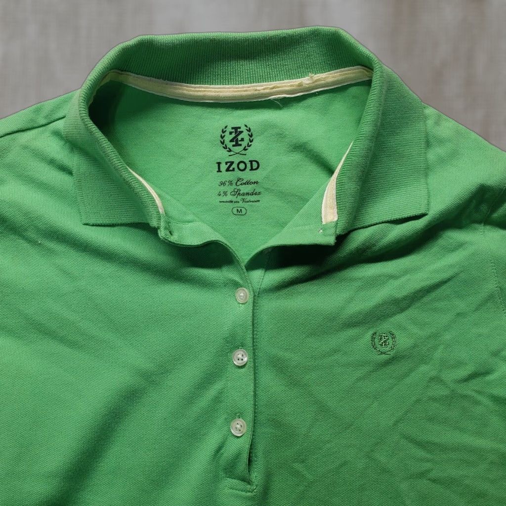Izod VINTAGE IZOD Polo Shirt Women Adult Medium Green Short Sleeve Collared 90s Size M / US 6-8 / IT 42-44 - 1 Thumbnail