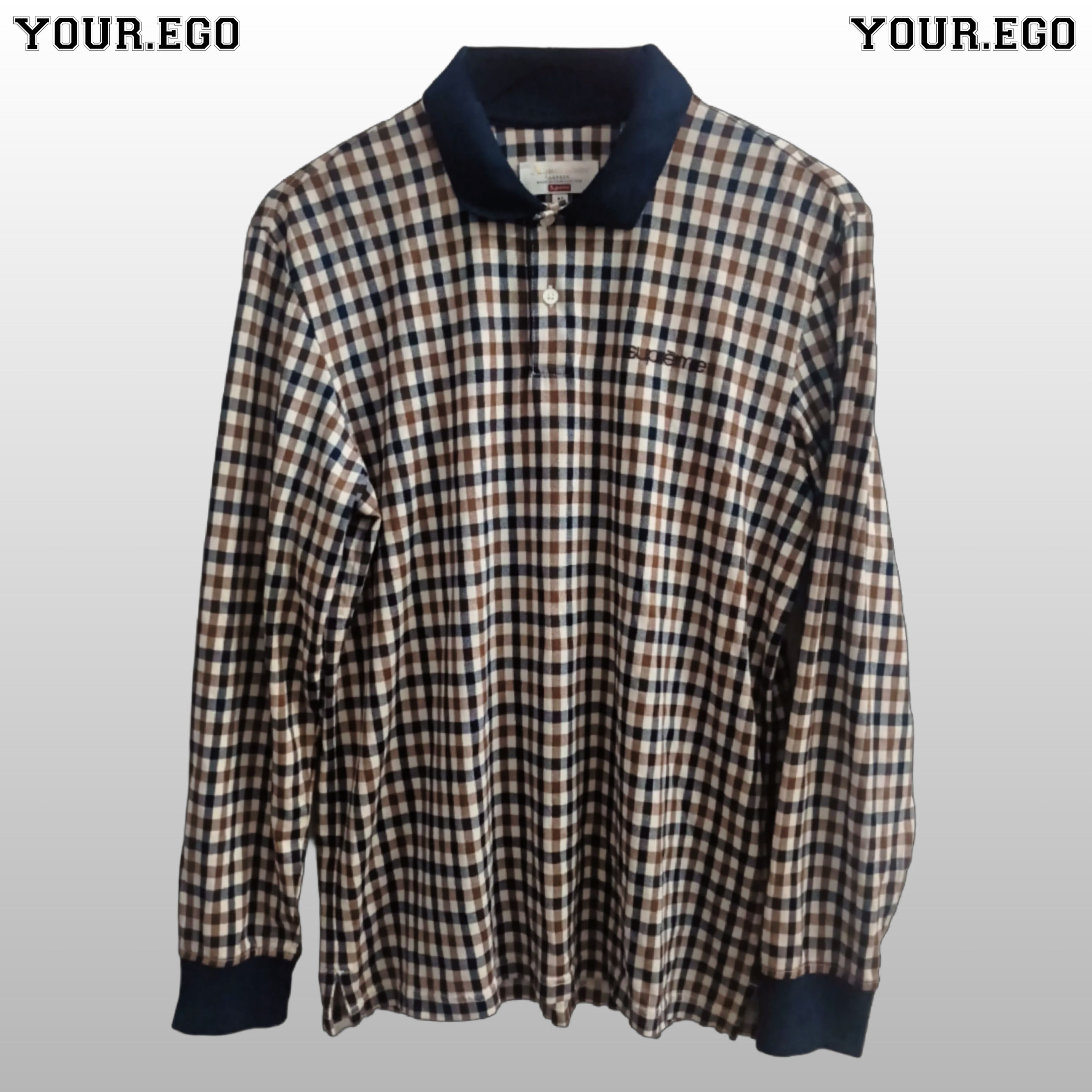 Aquascutum × Supreme Supreme Aquascutum Club Check L/S Polo | Grailed