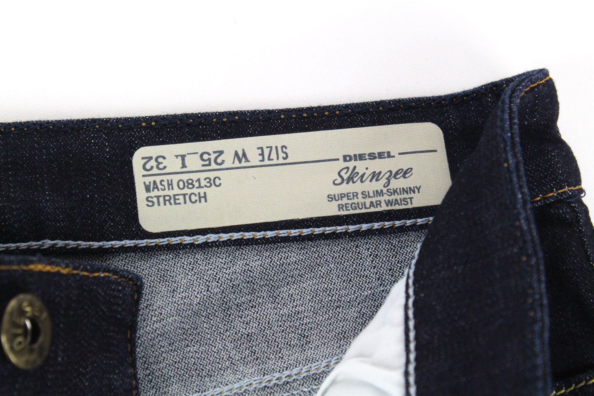Diesel SKINZEE 0813C W25/L32 Blue Stretch Jeans 70148 Size 25" / US 0 / IT 36 - 5 Thumbnail