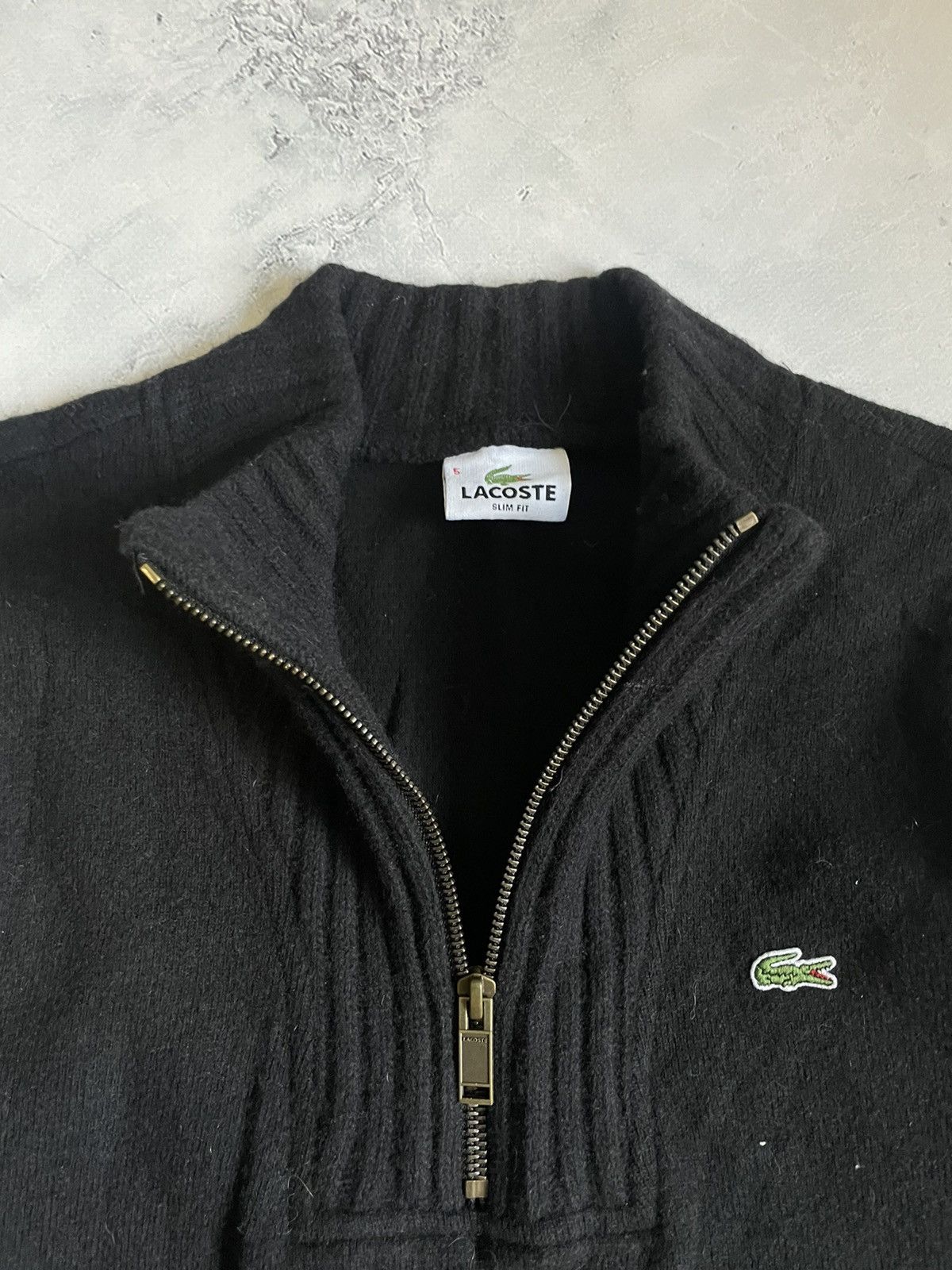 Lacoste × Vintage Lacoste Men’s Vintage Knitted Sweater 1/4 Zip Size US L / EU 52-54 / 3 - 6 Thumbnail