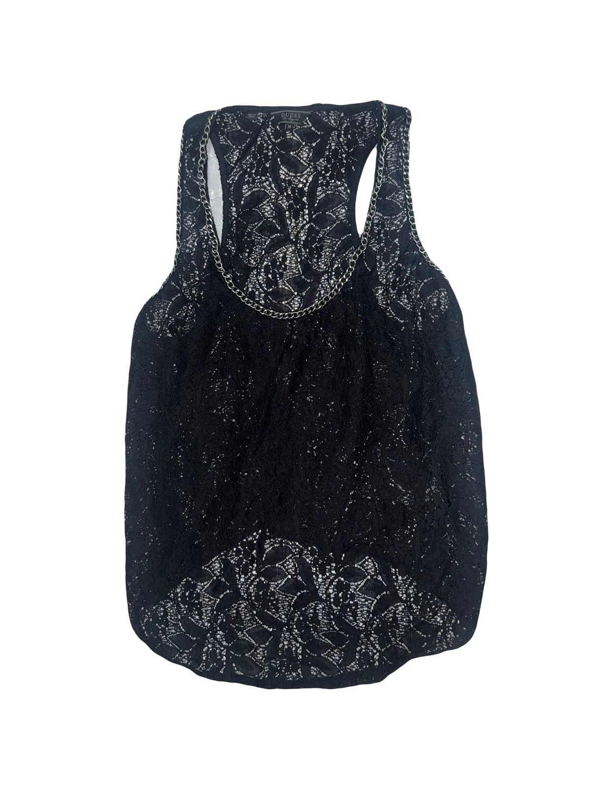 Guess Guess Y2K floral lace sheer tank top 🖤🥀 Size M / US 6-8 / IT 42-44 - 2 Thumbnail