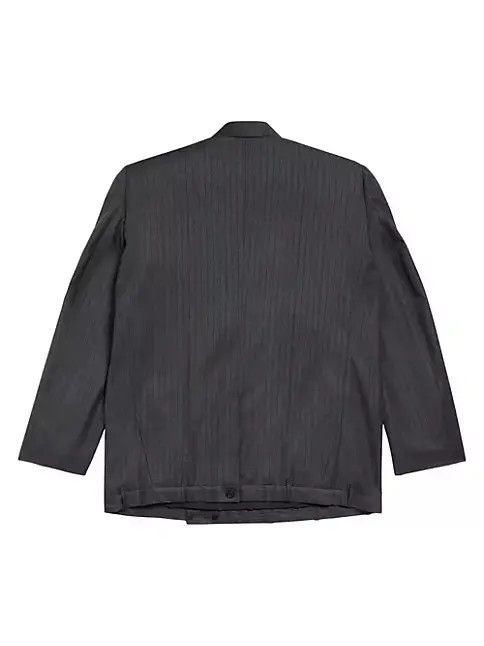 Balenciaga o1mt1gz0425 Deconstructed Jacket in Dark Grey Size XS / US 0-2 / IT 36-38 - 2 Thumbnail