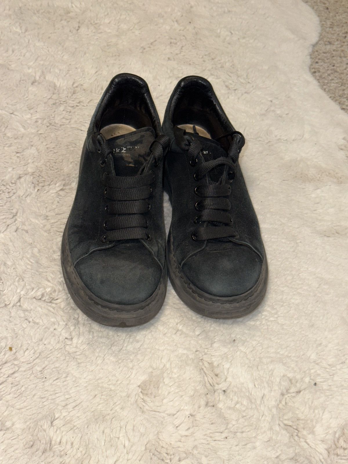 Alexander McQueen Alexander McQueen All Black Suede Sneakers Size US 8.5 / EU 41-42 - 4 Thumbnail