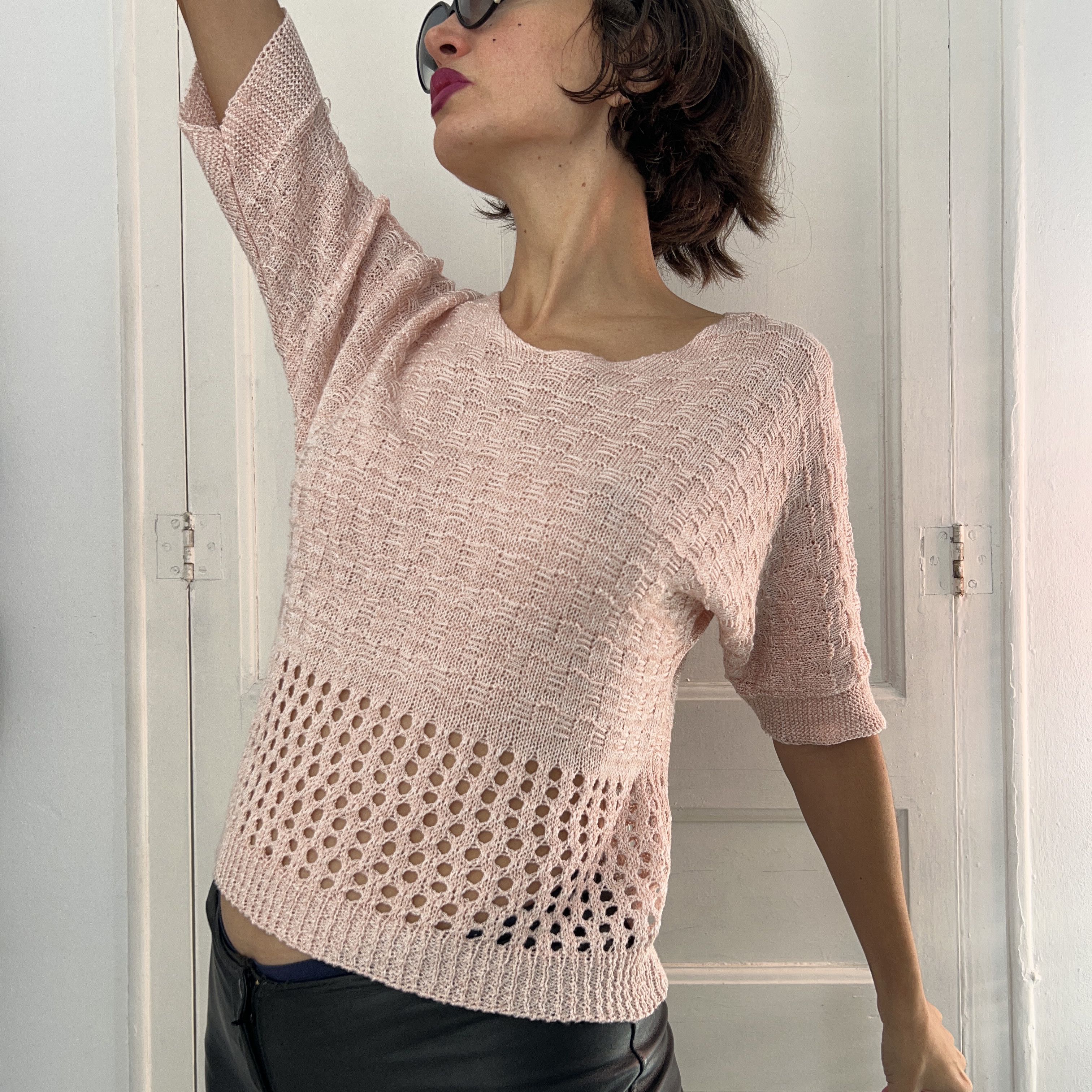 Vintage Vintage Y2K Blush Pink Sweater Size M / US 6-8 / IT 42-44 - 5 Thumbnail
