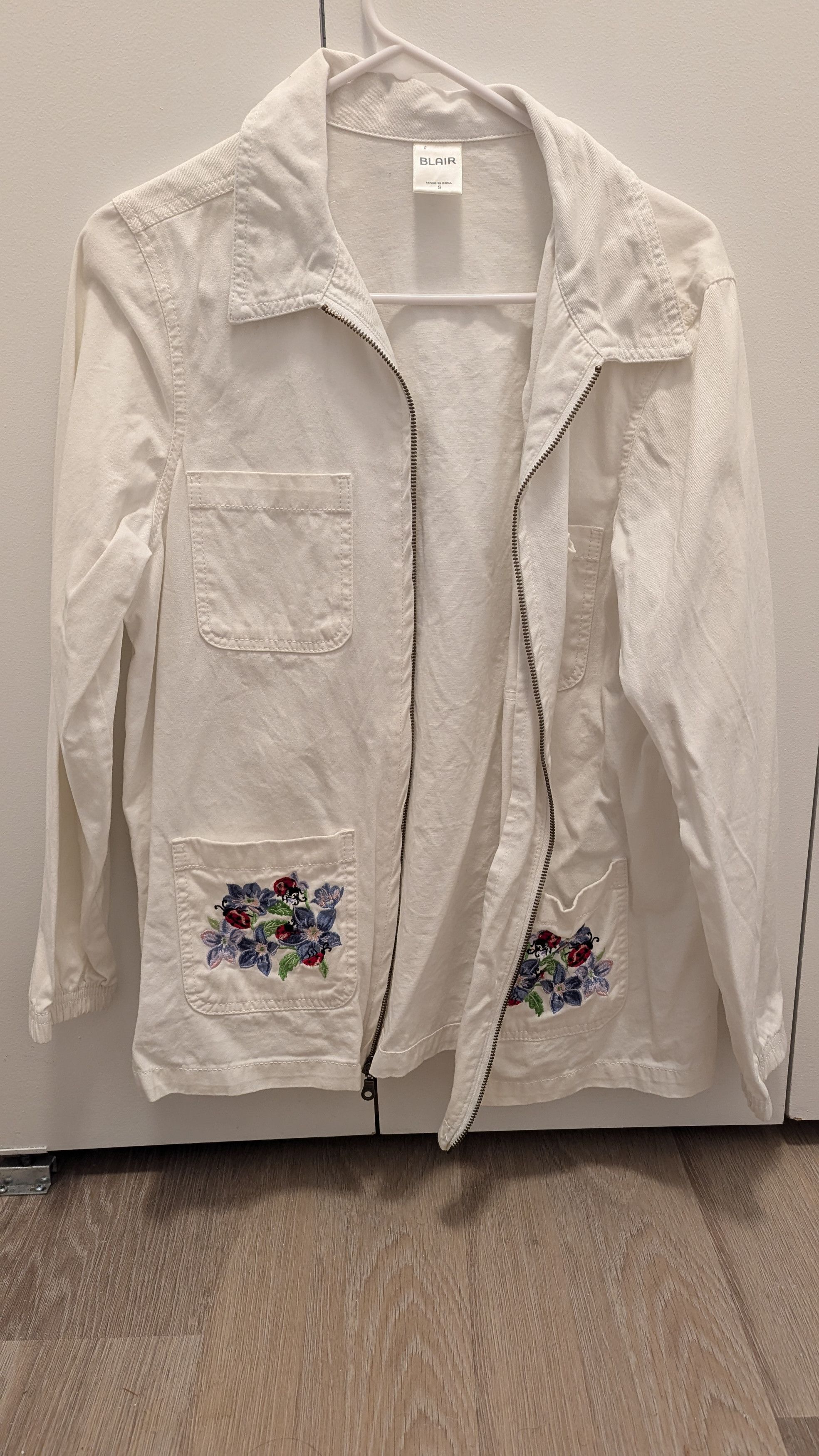 Vintage Floral Embroidered Jacket Size S / US 4 / IT 40 - 1 Thumbnail