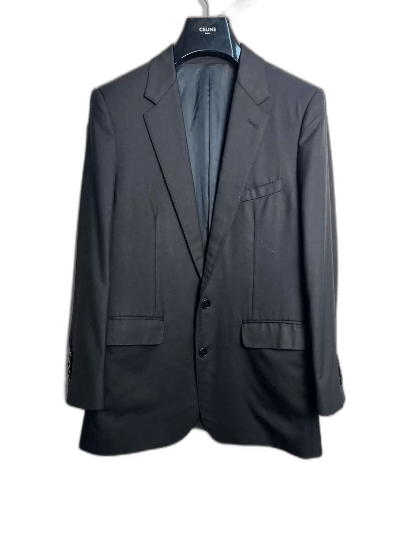 Celine Black Double Button Suit Jacket