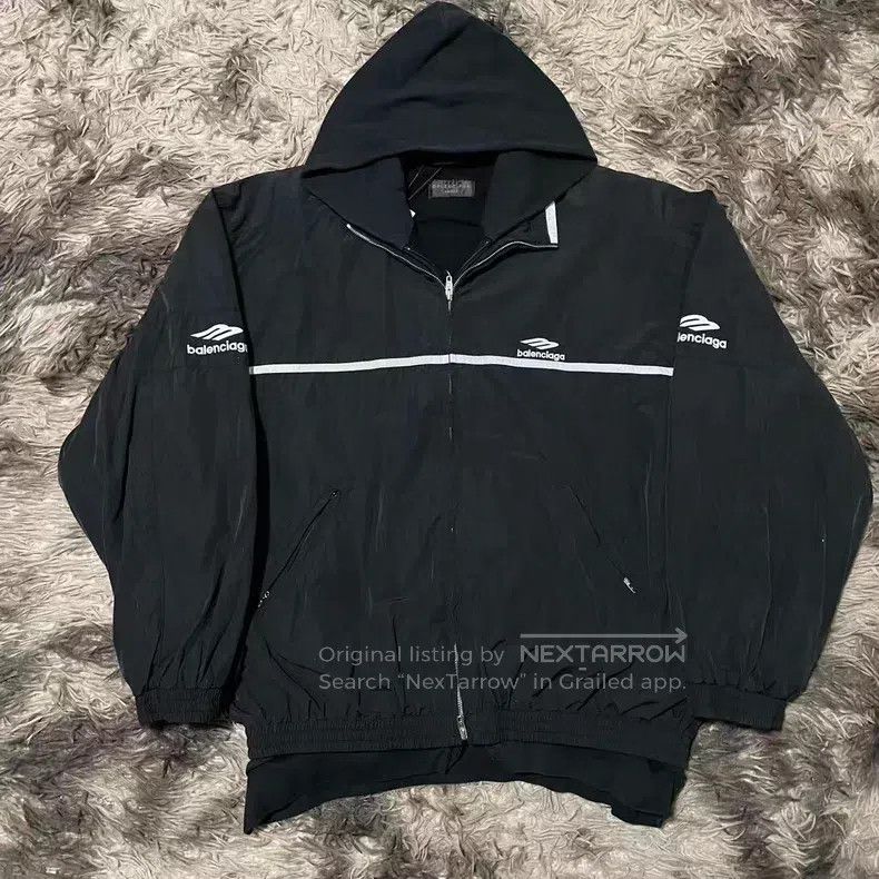 Balenciaga Balenciaga 2-in-1 Twill 3Bsports Zip-Up Hooded Jacket Size US L / EU 52-54 / 3 - 1 Thumbnail
