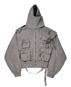 Shine Luxury Studios Layered Jumpo Cargo Hoodie