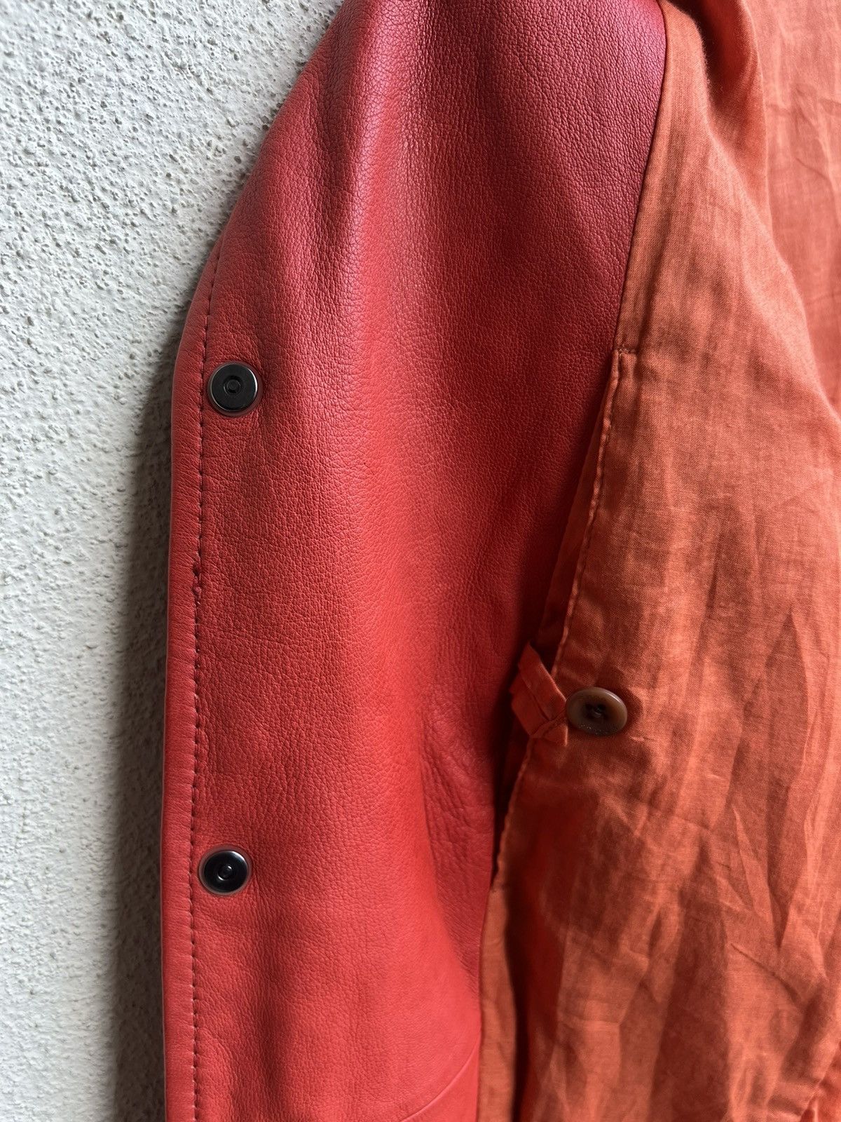 Leather Epoca Uomo Japan Patina Sheep Leather Four Pocket Shirt Size US M / EU 48-50 / 2 - 20 Thumbnail