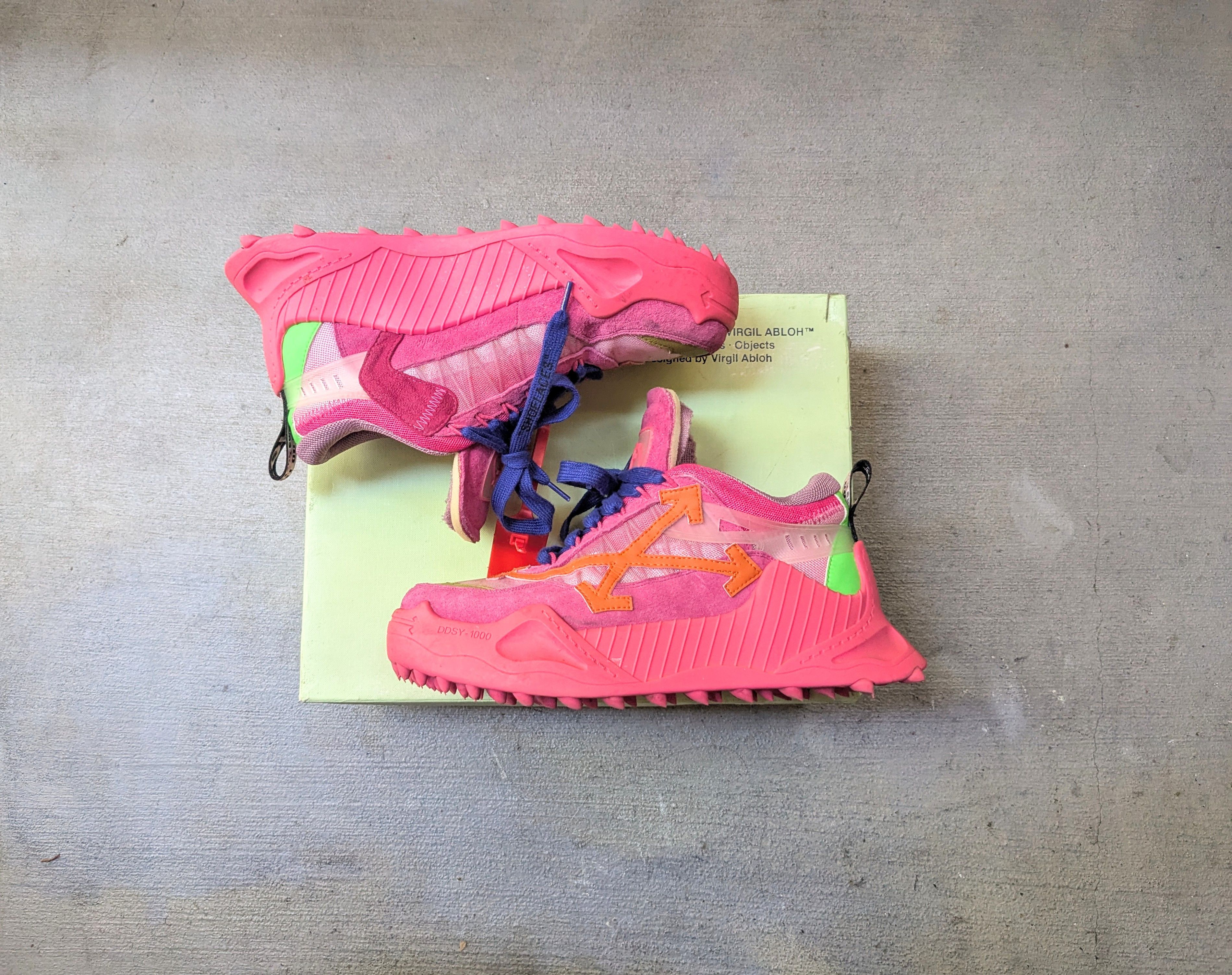 Off-White Off-White Odsy-2000 Sneakers Pink 7 40 Suede Size US 7 / EU 40 - 1 Thumbnail