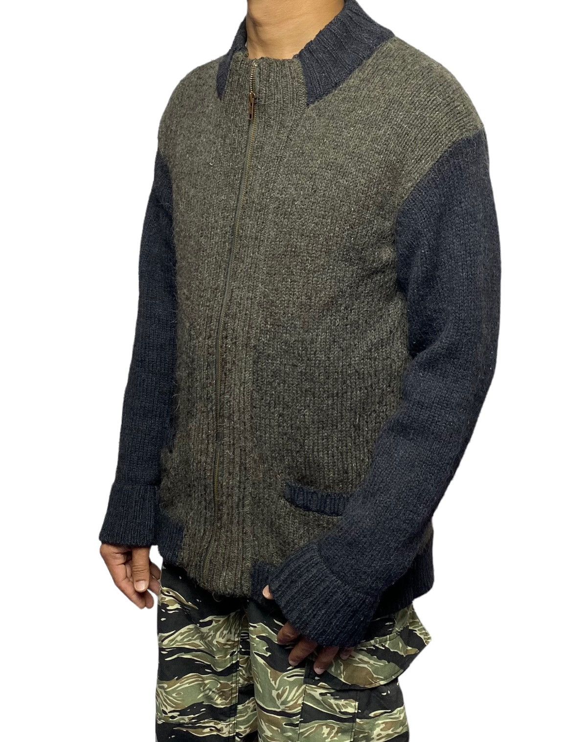 Issey Miyake Issey Miyake Tow Tones Knitted Full Zip Sweater Size US M / EU 48-50 / 2 - 5 Thumbnail