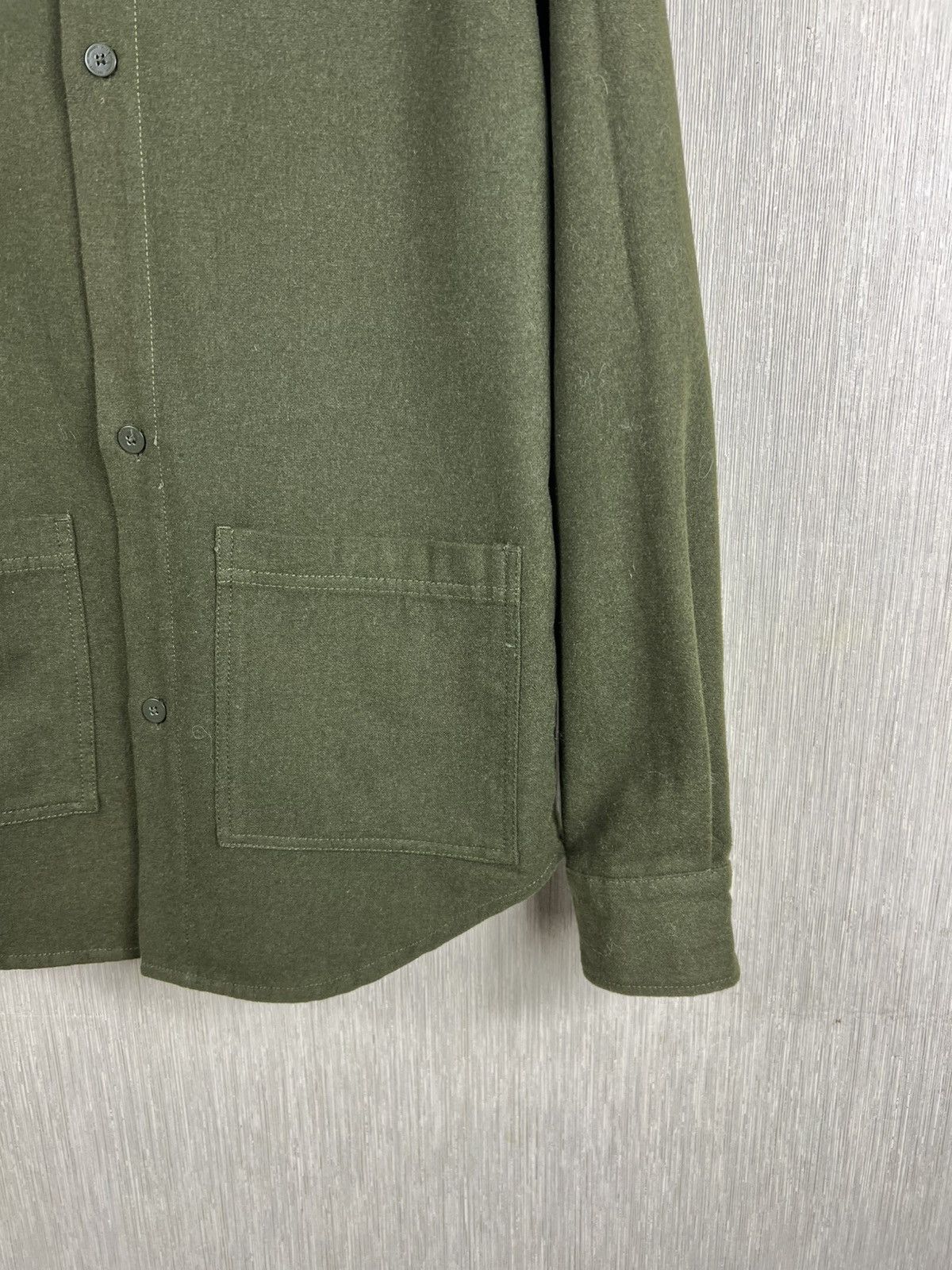 Han Kjobenhavn Archival Han Kjøvenhavn public shirt wool over shirt army Size US M / EU 48-50 / 2 - 5 Thumbnail
