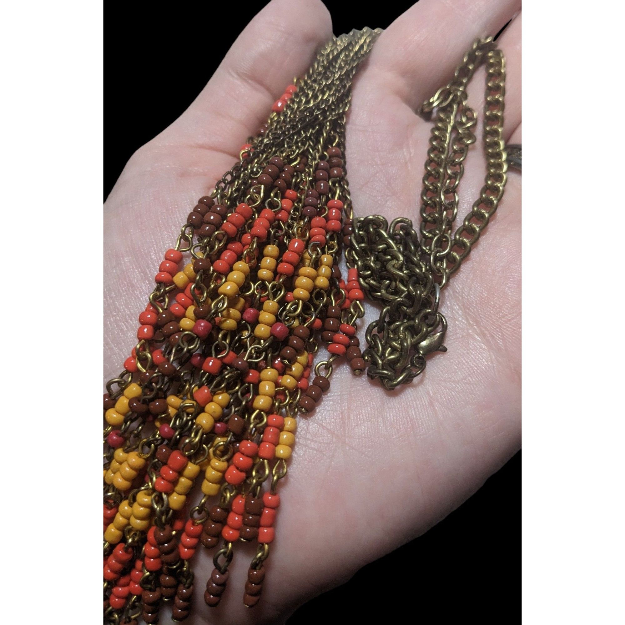 Other Boho Chic Beaded Fringe Necklace Size ONE SIZE - 4 Thumbnail