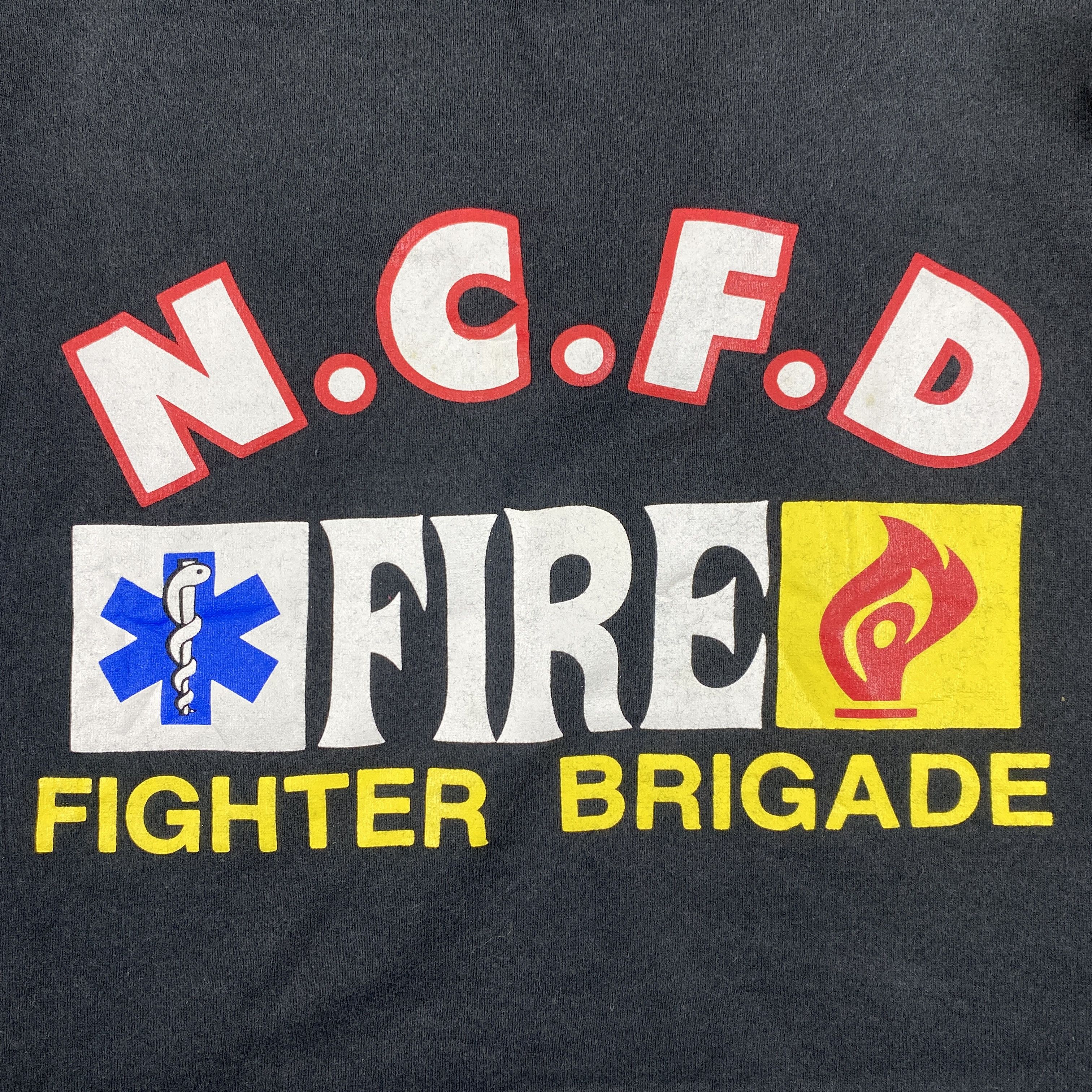 Vintage Vintage N.C.F.D Fire Fighter Brigade Sweatshirt -SW159 Size US L / EU 52-54 / 3 - 6 Thumbnail