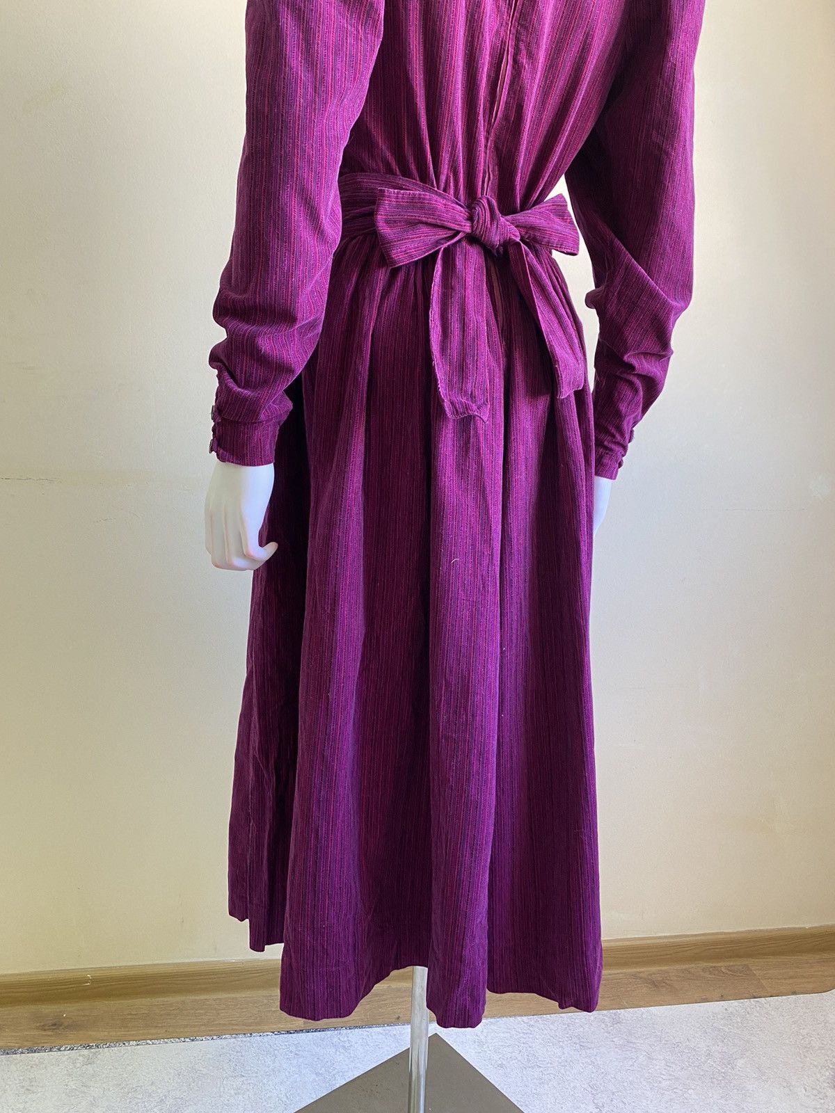 Laura Ashley Vintage 80s Laura Ashley Pink/Purple Belted Midi Dress Size M / US 6-8 / IT 42-44 - 16 Thumbnail